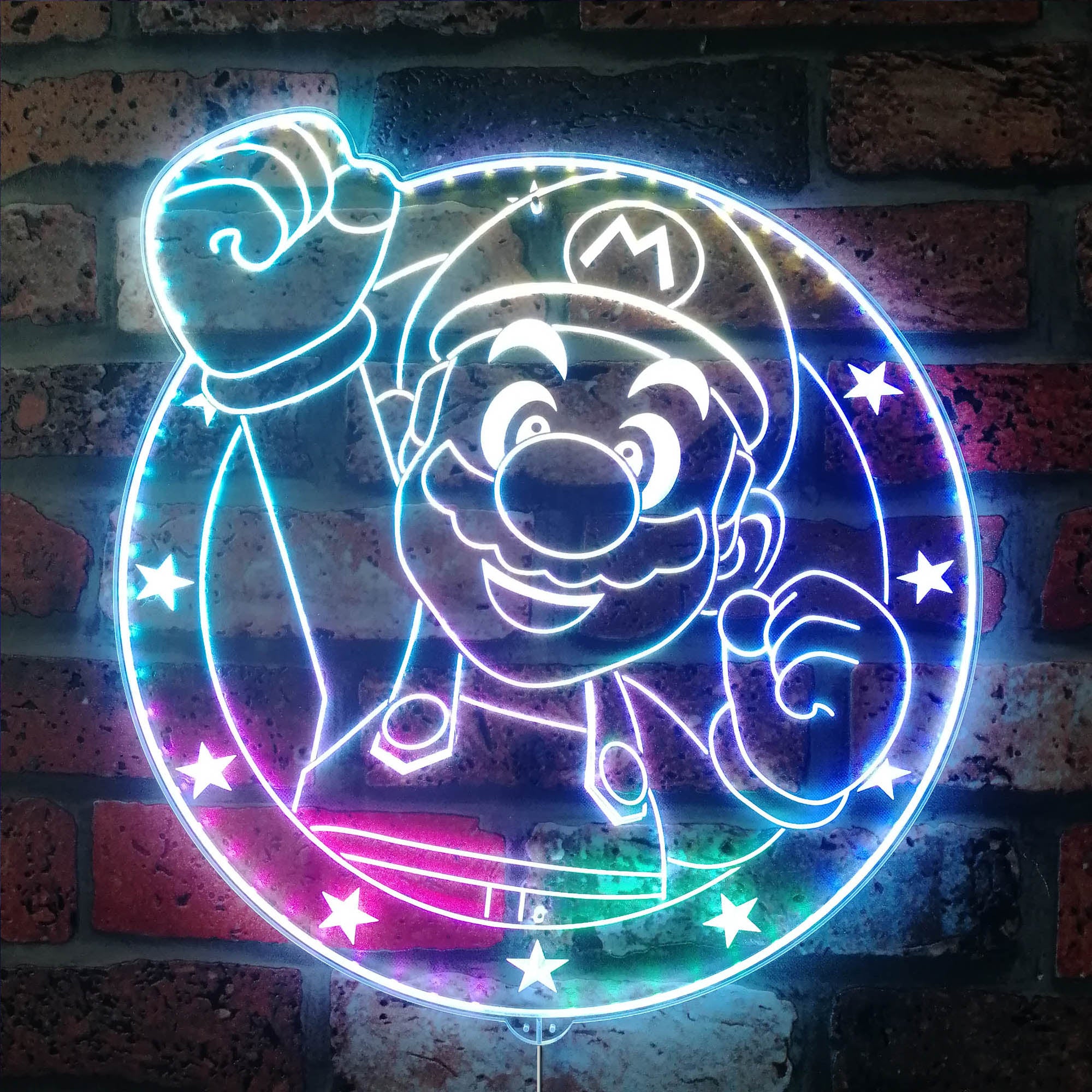 Super Mario Dynamic RGB Edge Lit LED Sign