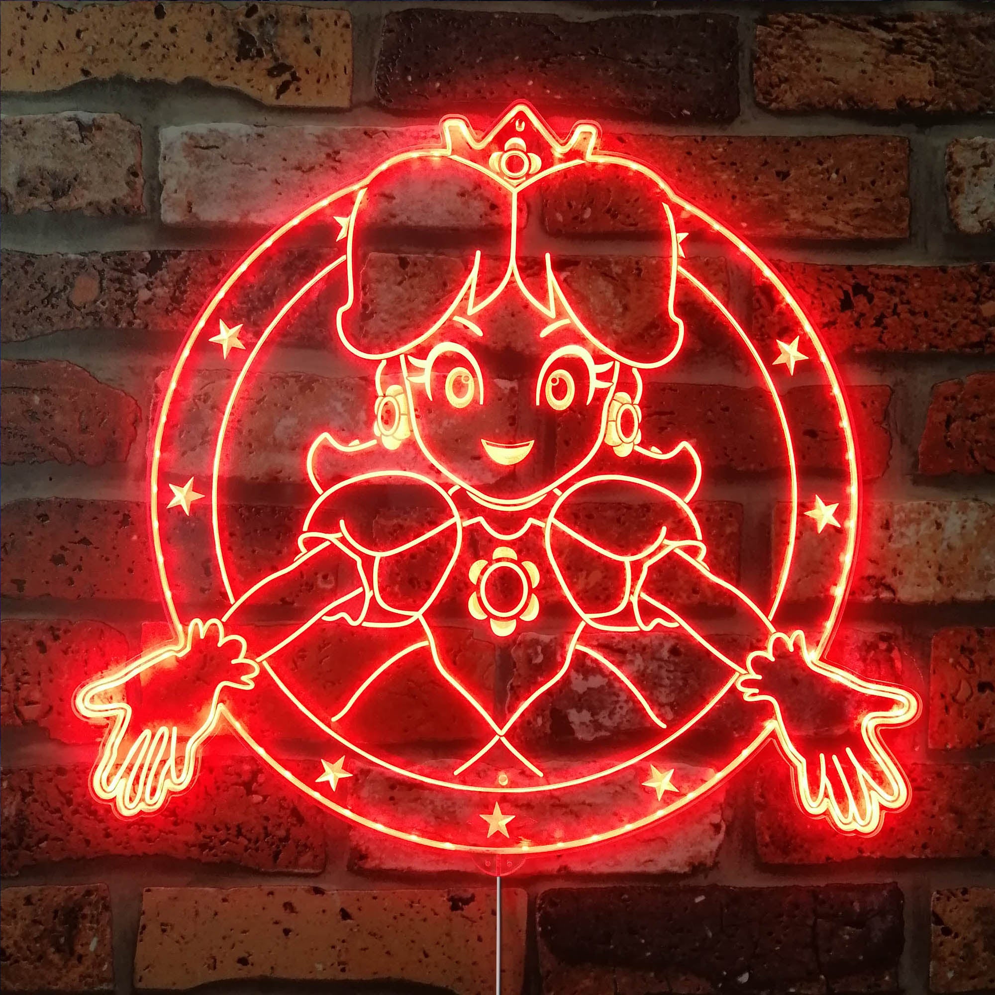 Super Mario Princess Dynamic RGB Edge Lit LED Sign
