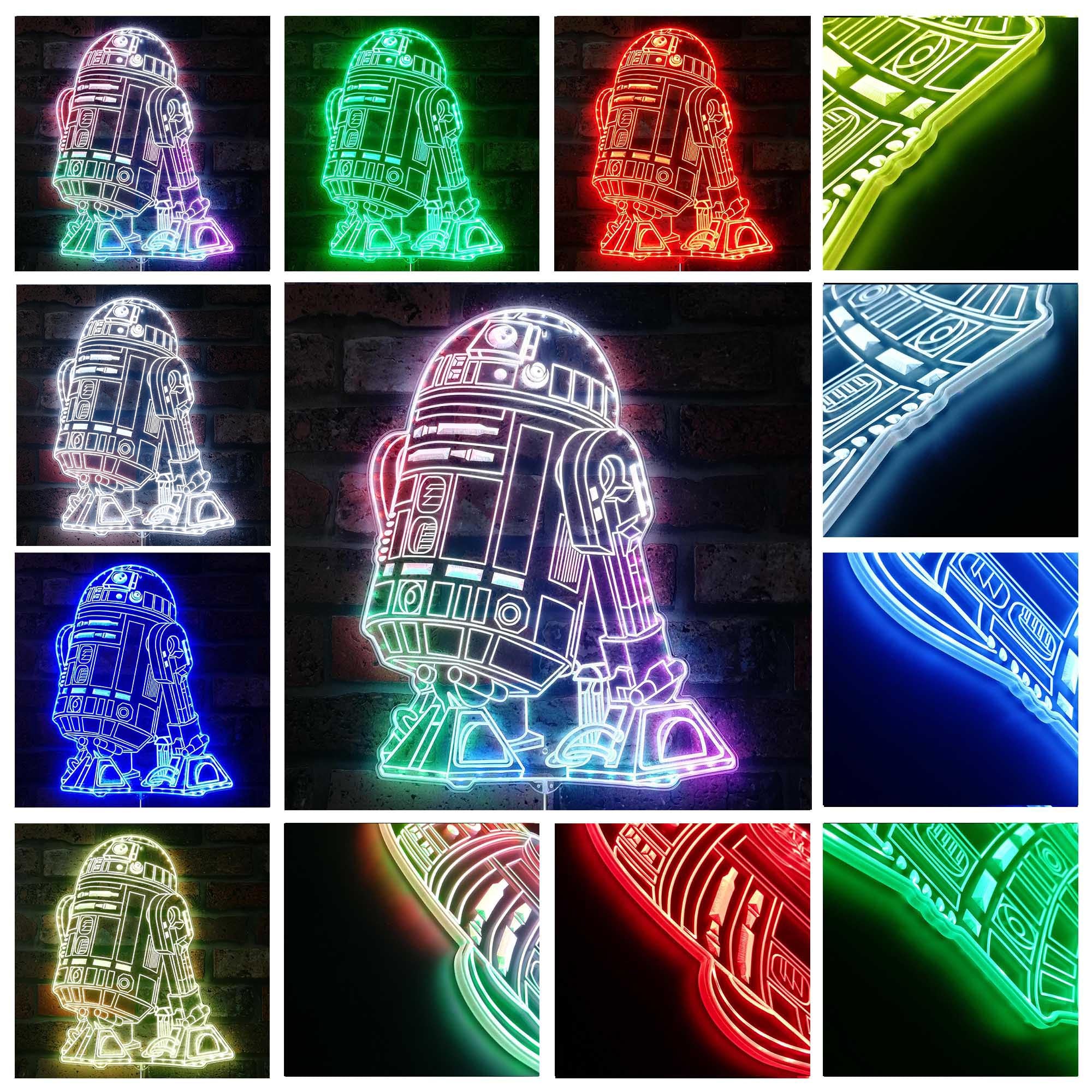 Star Wars R2D2 Dynamic RGB Edge Lit LED Sign