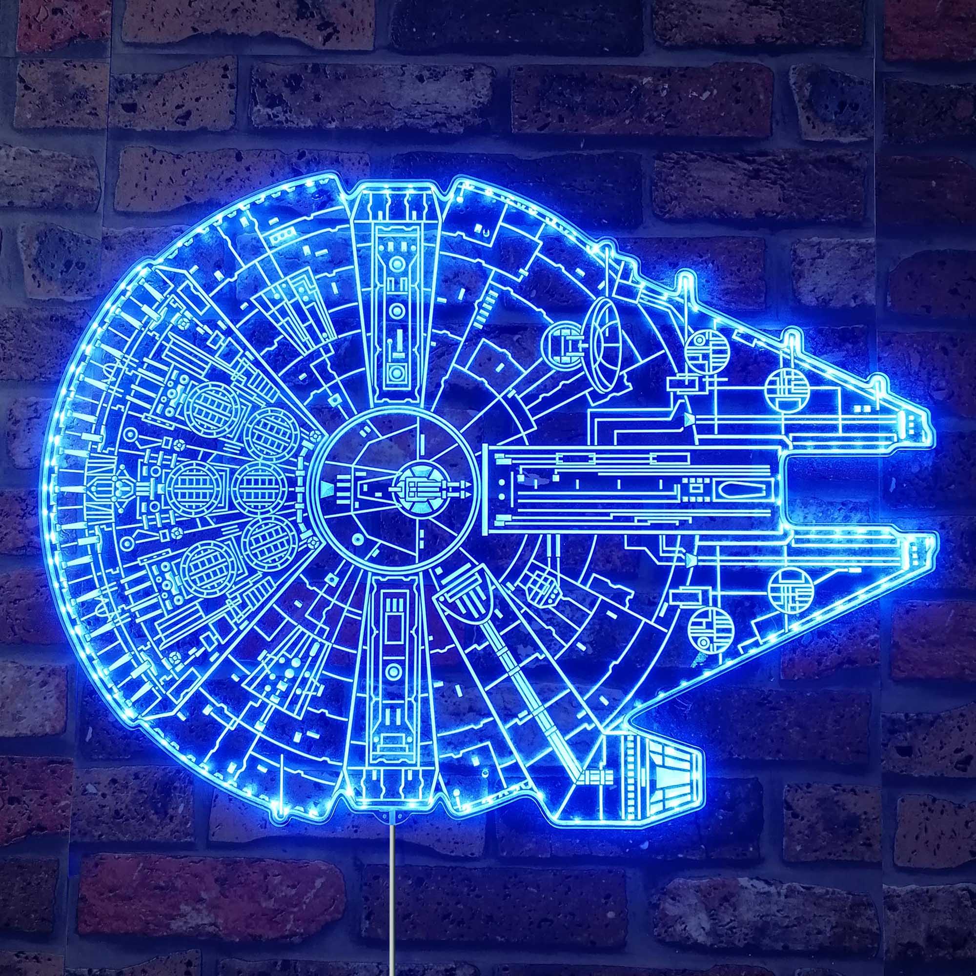 Star Wars Millennium Falcon Dynamic RGB Edge Lit LED Sign | PROLEDSIGN