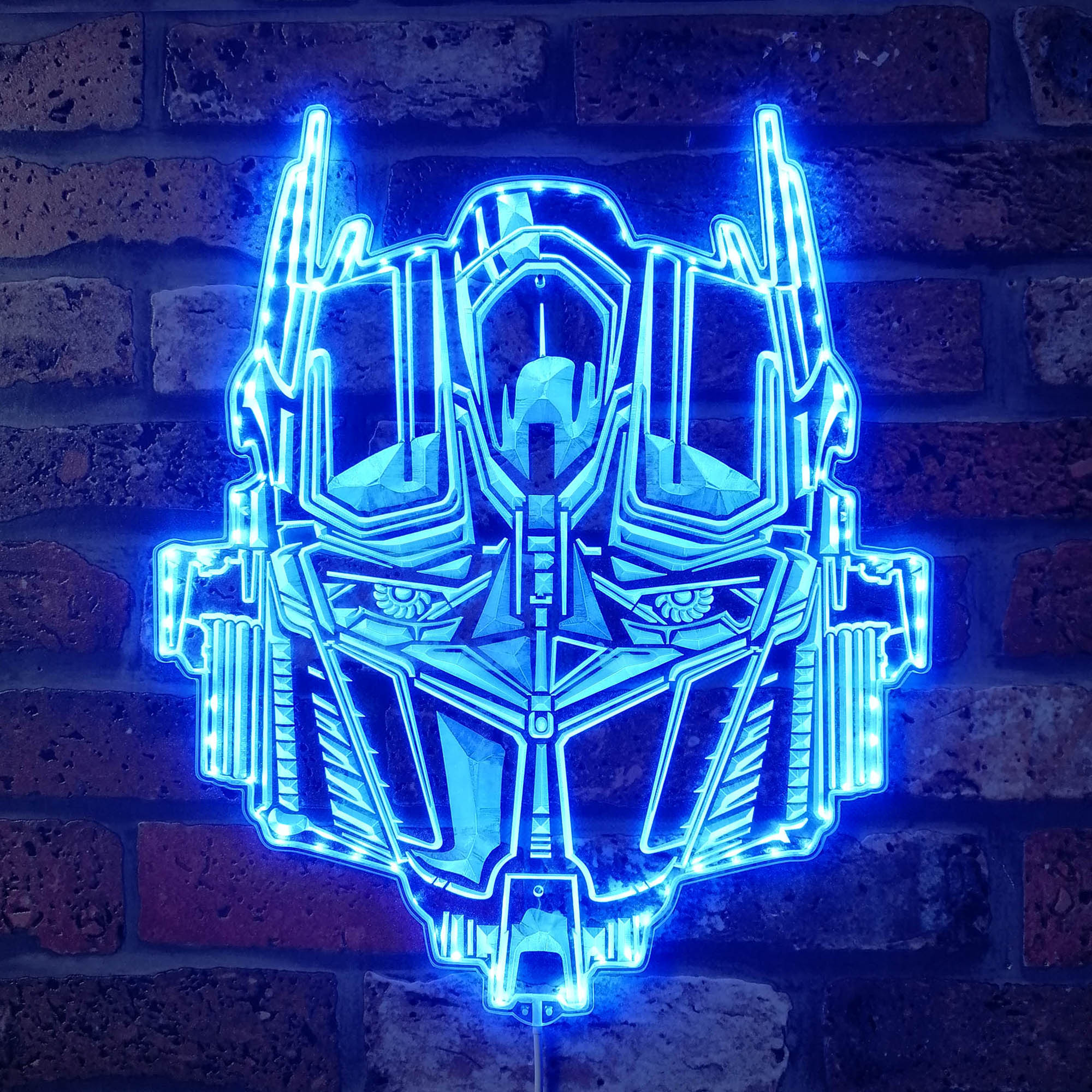 Optimus Prime Autobot Transformers Dynamic RGB Edge Lit LED Sign