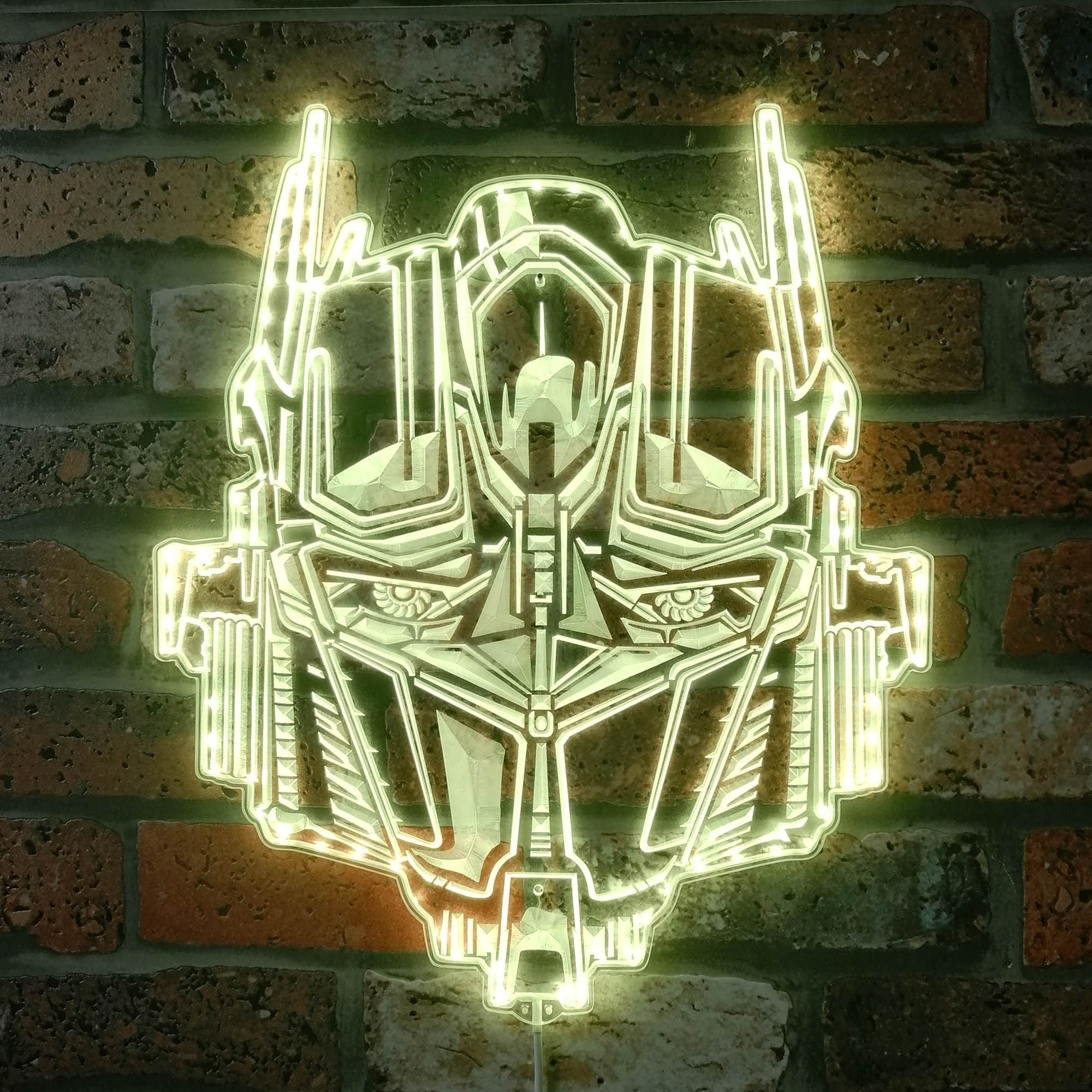 Optimus Prime Autobot Transformers Dynamic RGB Edge Lit LED Sign