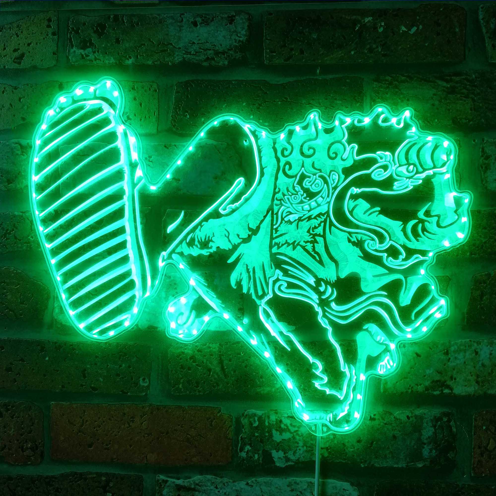 neon gear One Piece Luffy Dynamic RGB Edge Lit LED Sign