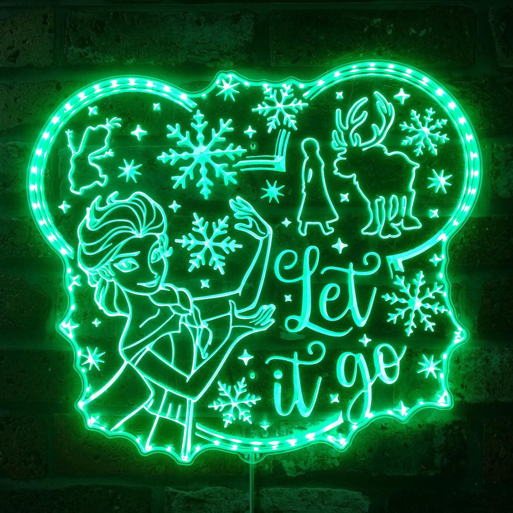 Frozen ELsa Dynamic RGB Edge Lit LED Sign