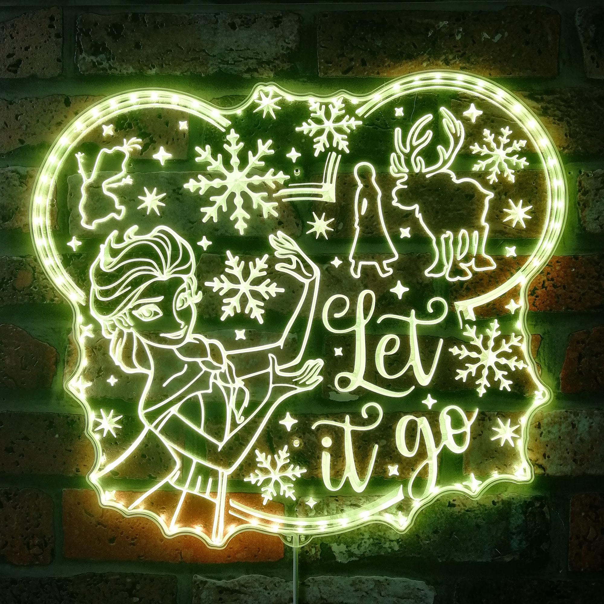 Frozen ELsa Dynamic RGB Edge Lit LED Sign