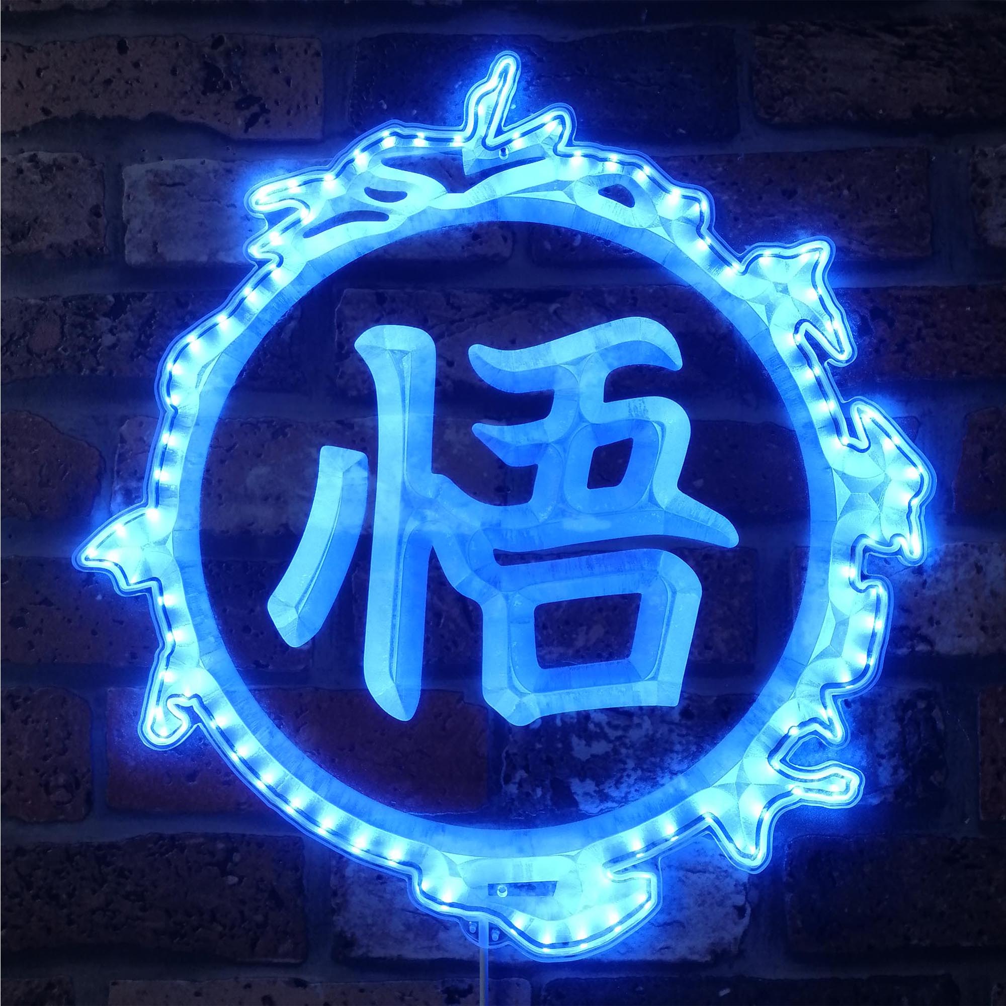 Dragonball Goku Japanese Anime Dynamic RGB Edge Lit LED Sign