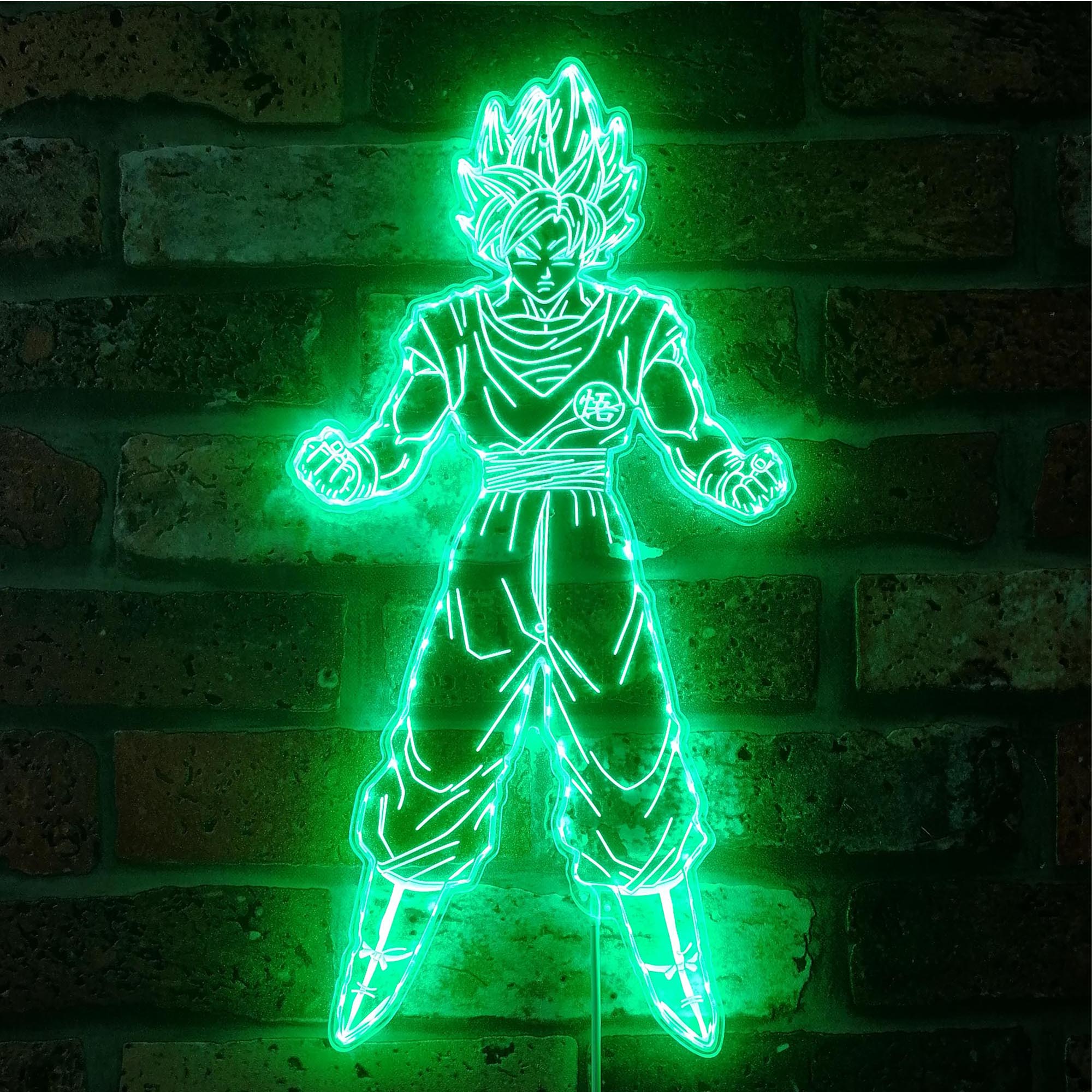 Dragonball Goku Supersaiyan Dynamic RGB Edge Lit LED Sign