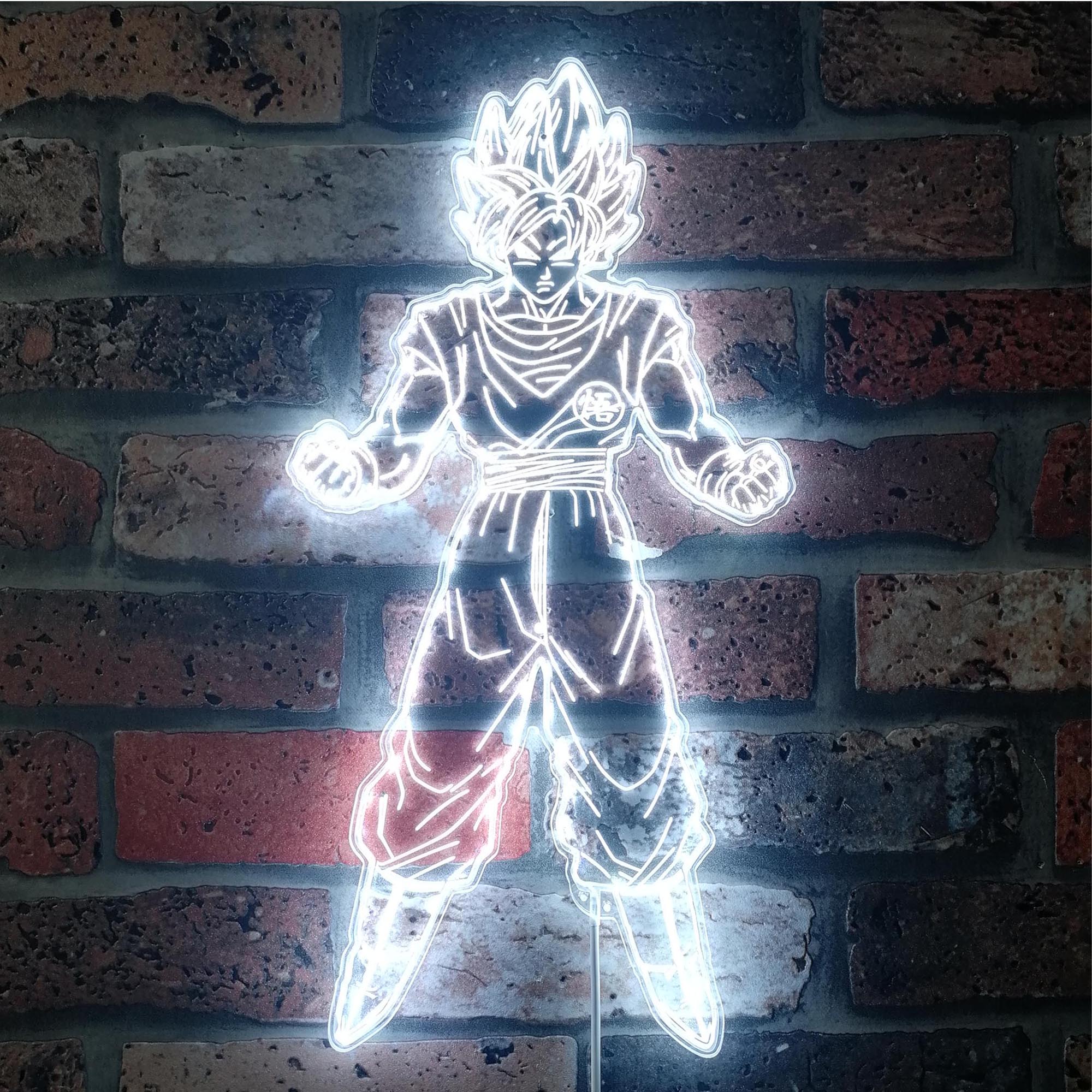 Dragonball Goku Supersaiyan Dynamic RGB Edge Lit LED Sign