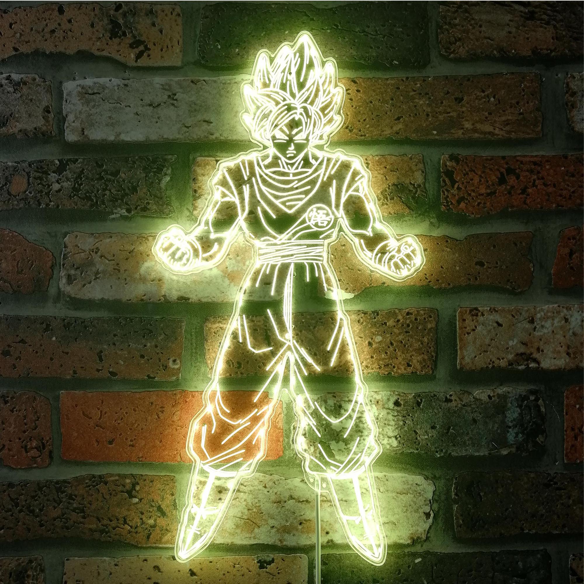 Dragonball Goku Supersaiyan Dynamic RGB Edge Lit LED Sign