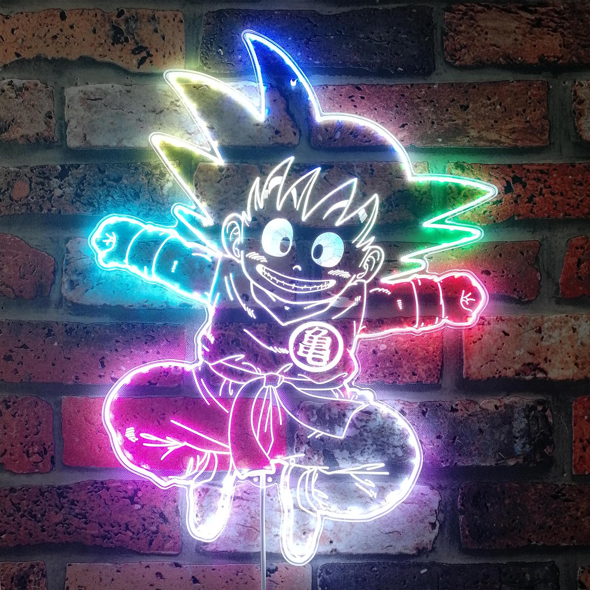 Goku Japanese Anime Dynamic RGB Edge Lit LED Sign