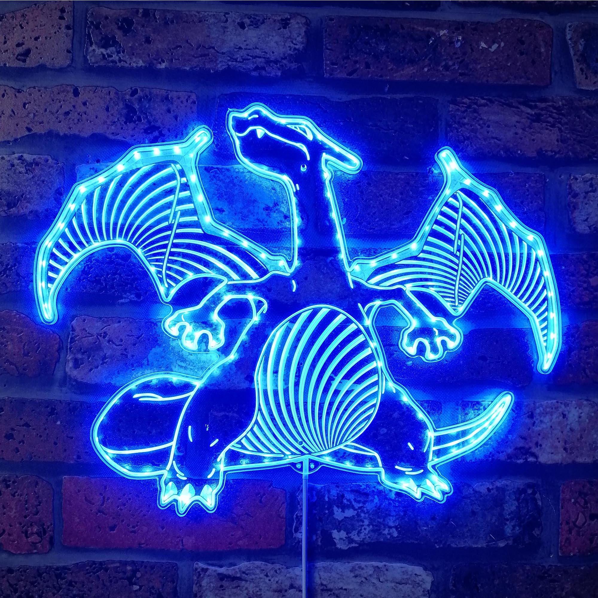Charizard Pokemon Dynamic RGB Edge Lit LED Sign