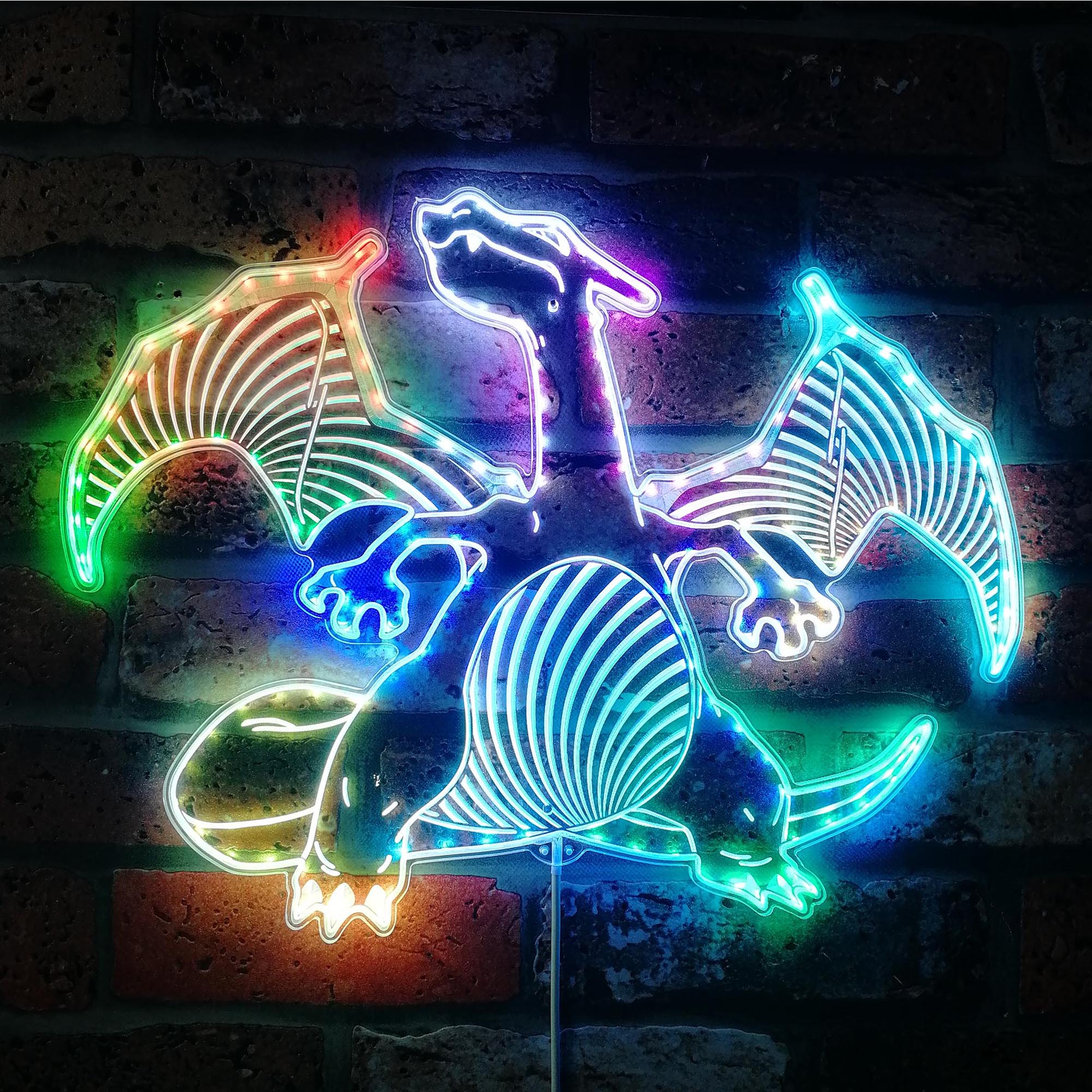 Charizard Pokemon Dynamic RGB Edge Lit LED Sign