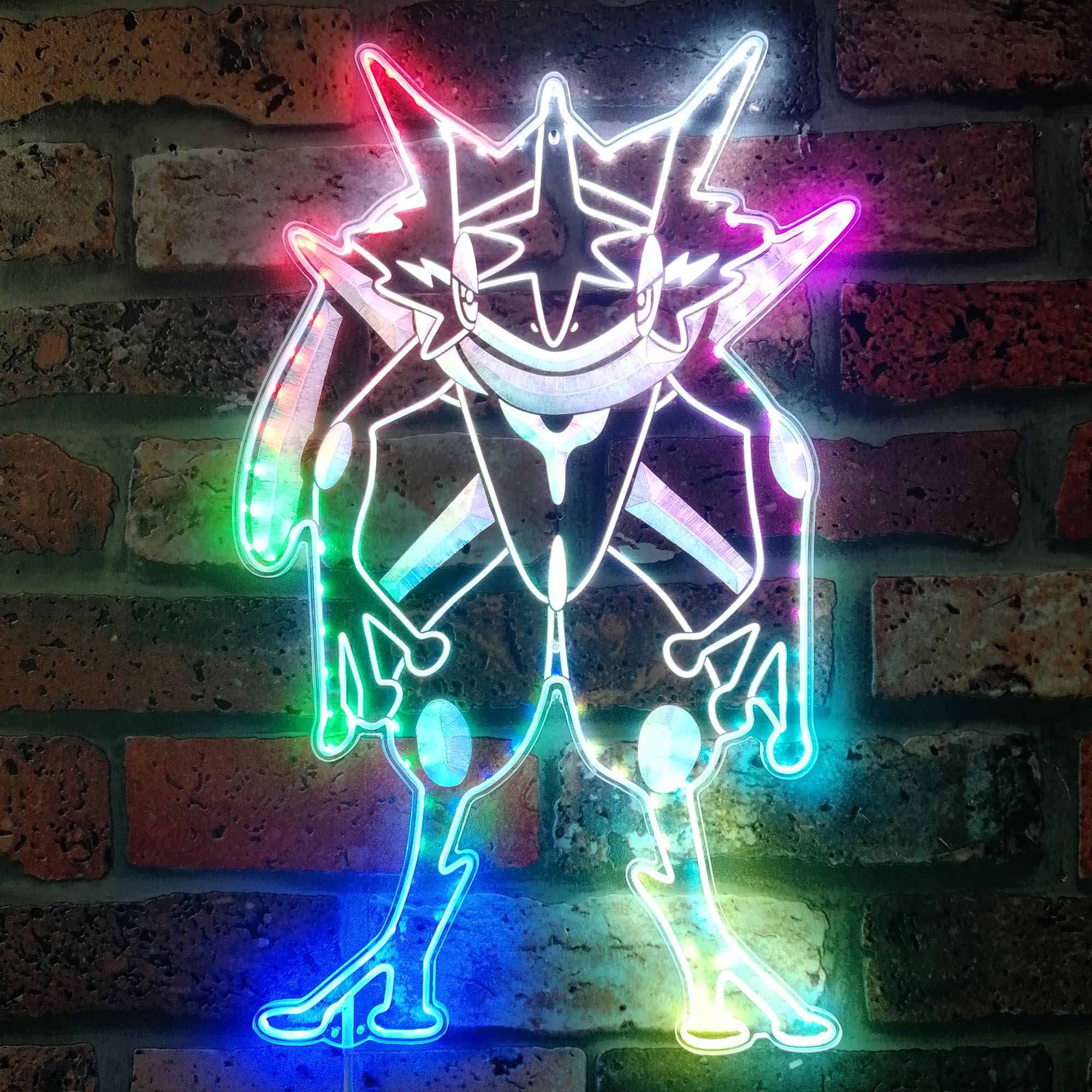 greninja pokemon Dynamic RGB Edge Lit LED Sign