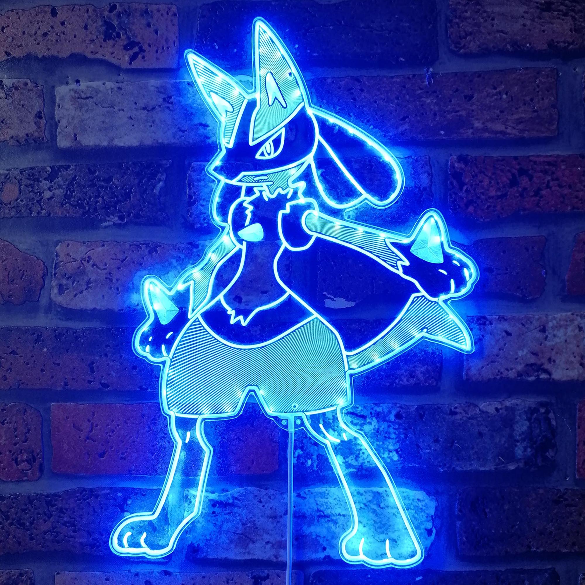 lucario-pokemon Dynamic RGB Edge Lit LED Sign
