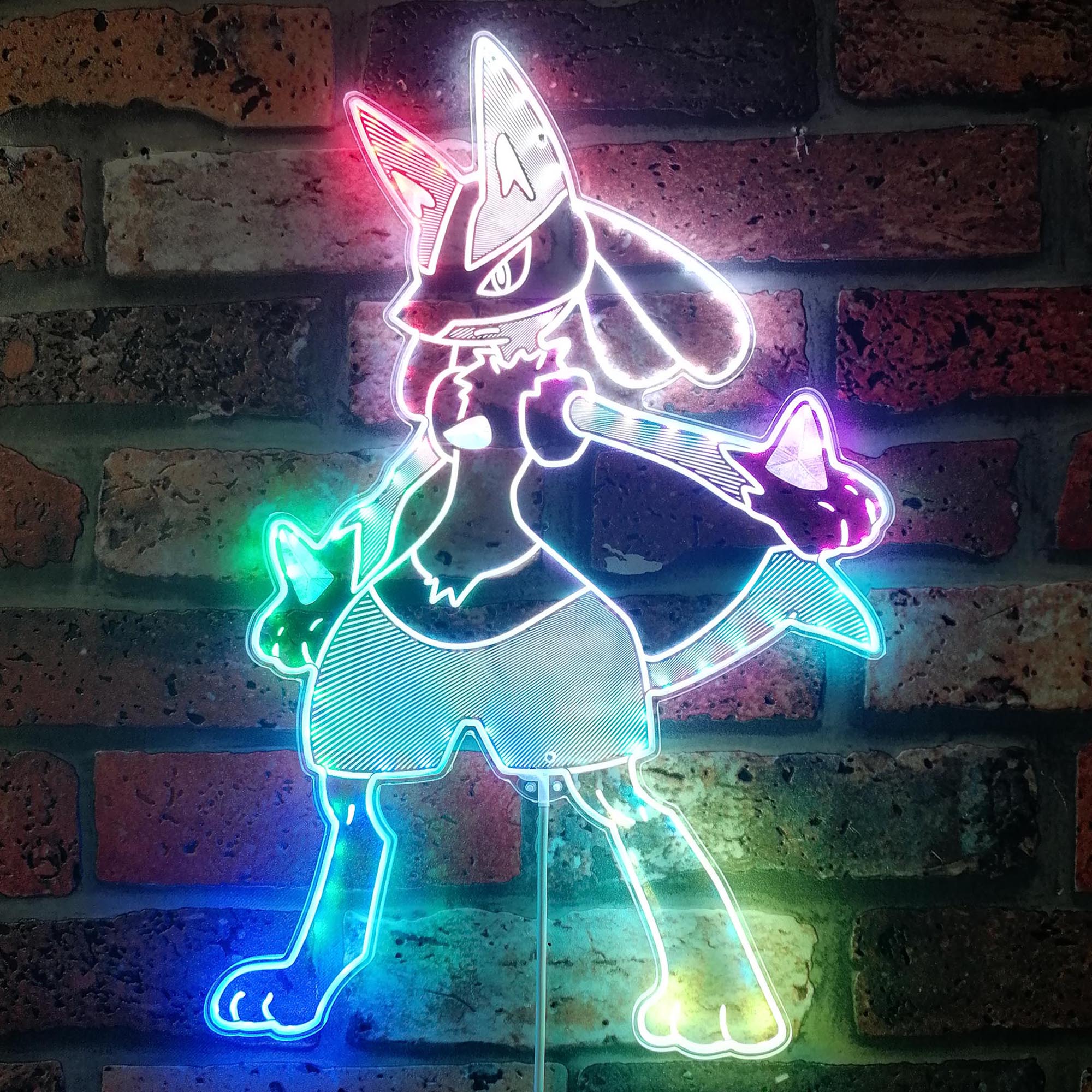 lucario-pokemon Dynamic RGB Edge Lit LED Sign