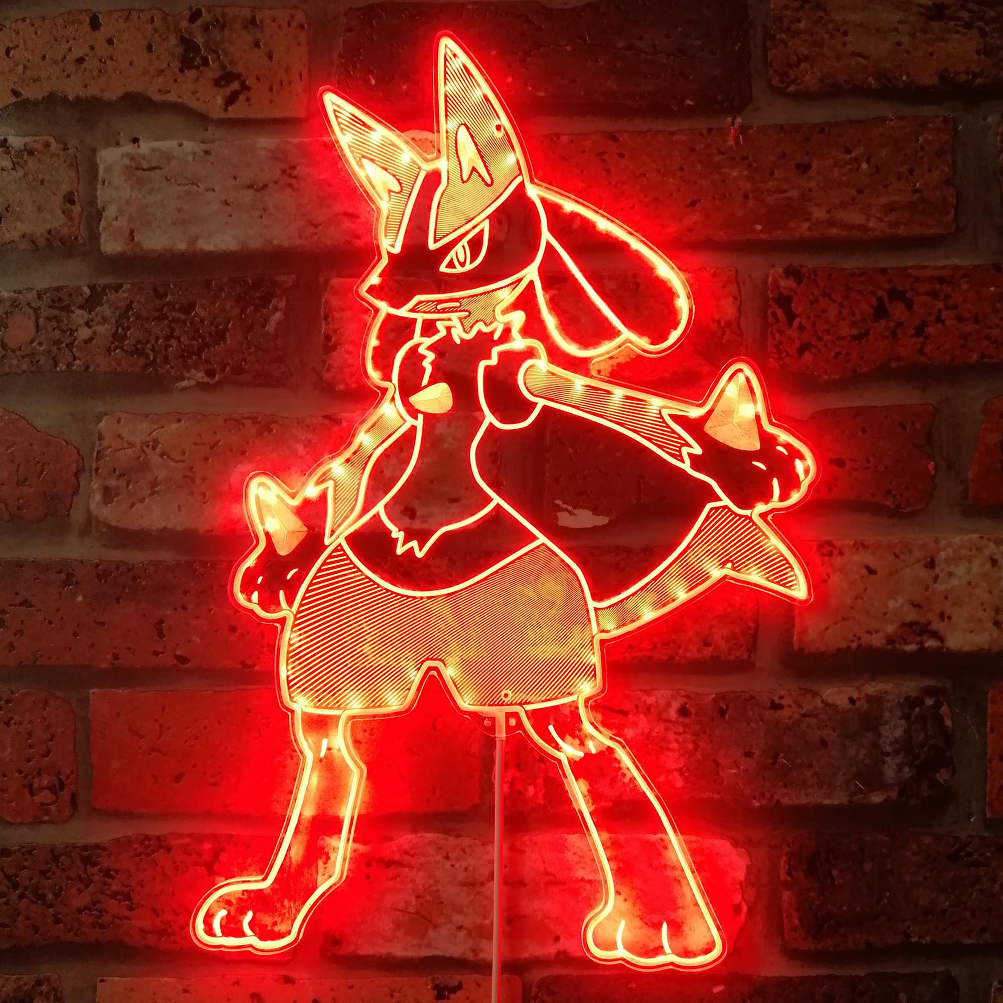 lucario-pokemon Dynamic RGB Edge Lit LED Sign