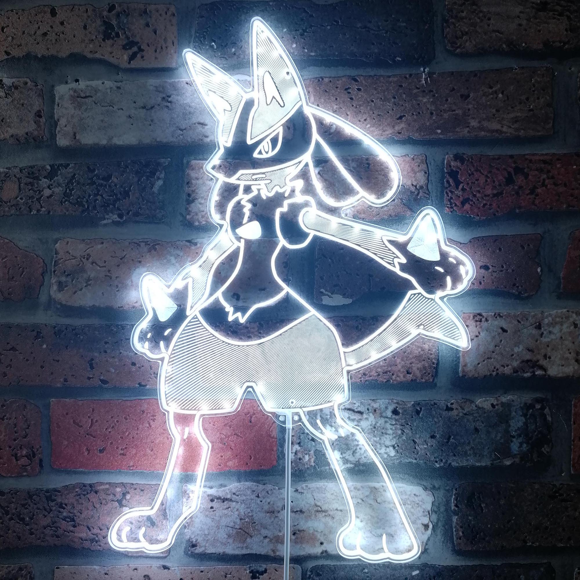 lucario-pokemon Dynamic RGB Edge Lit LED Sign