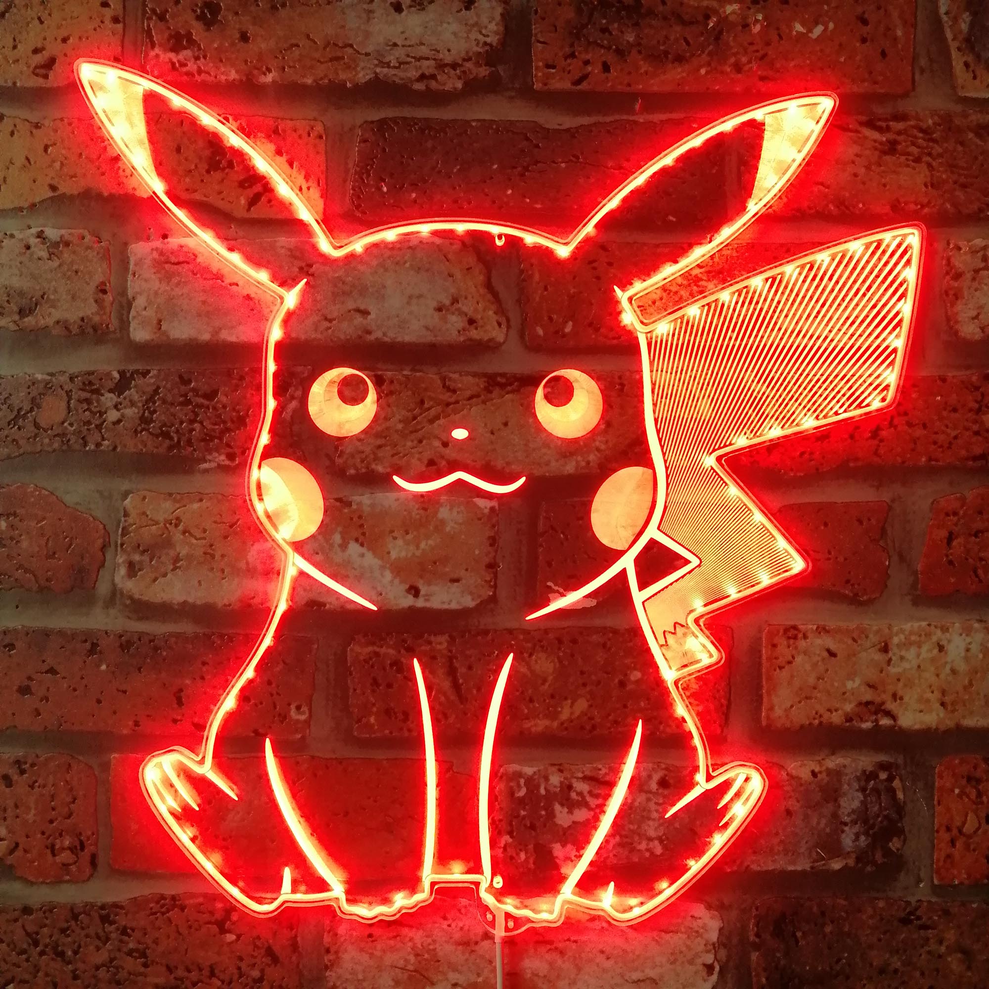 Pikachu Pokemon Dynamic RGB Edge Lit LED Sign