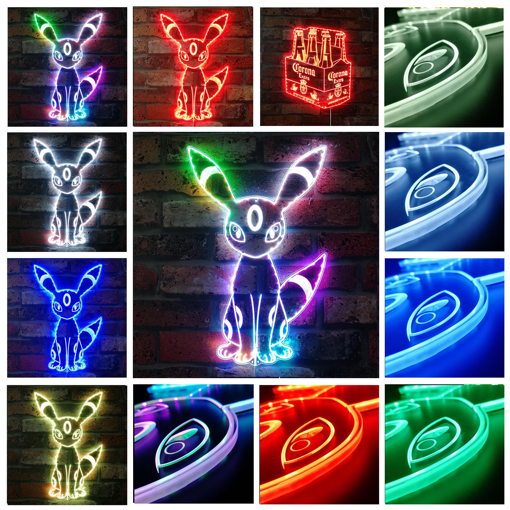 Umbreon Dynamic RGB Edge Lit LED Sign