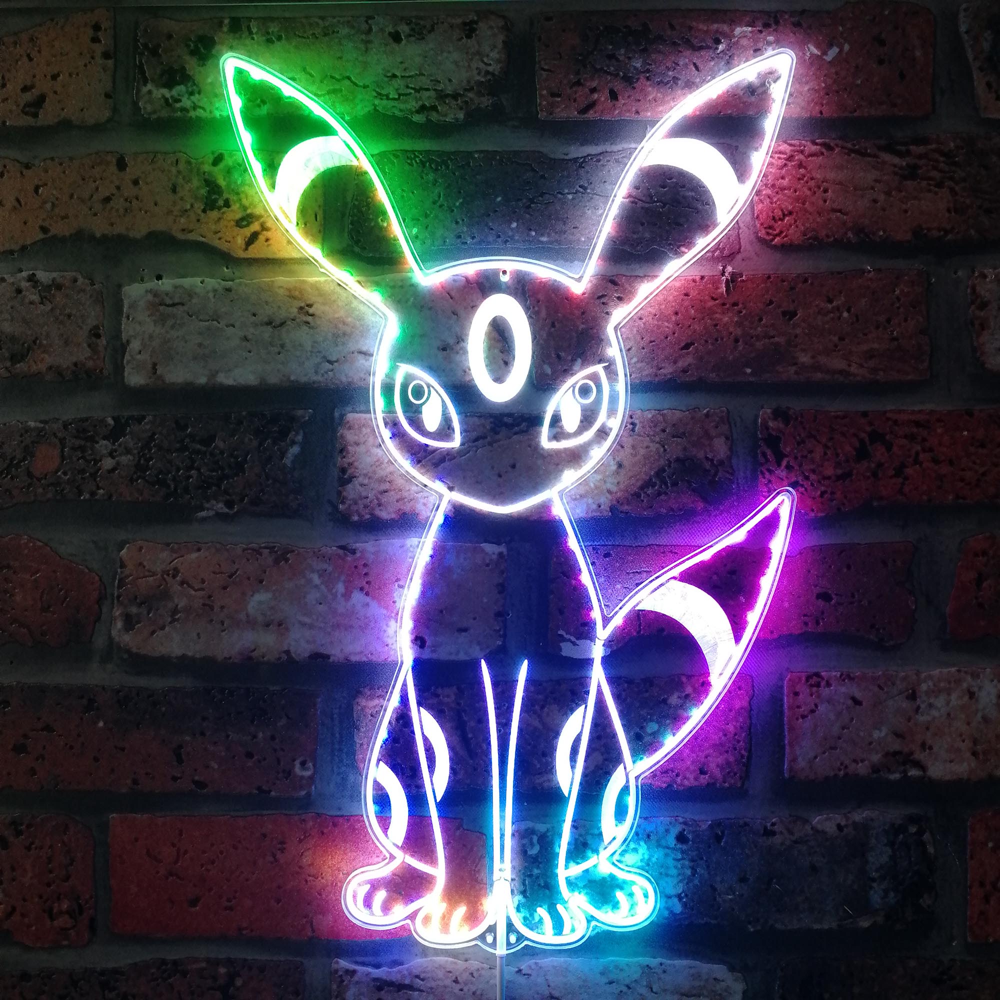 Umbreon Pokemon Dynamic RGB Edge Lit LED Sign