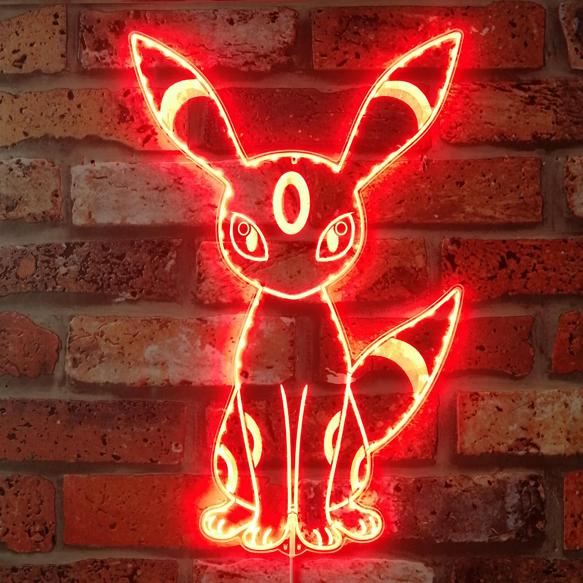 Umbreon Pokemon Dynamic RGB Edge Lit LED Sign