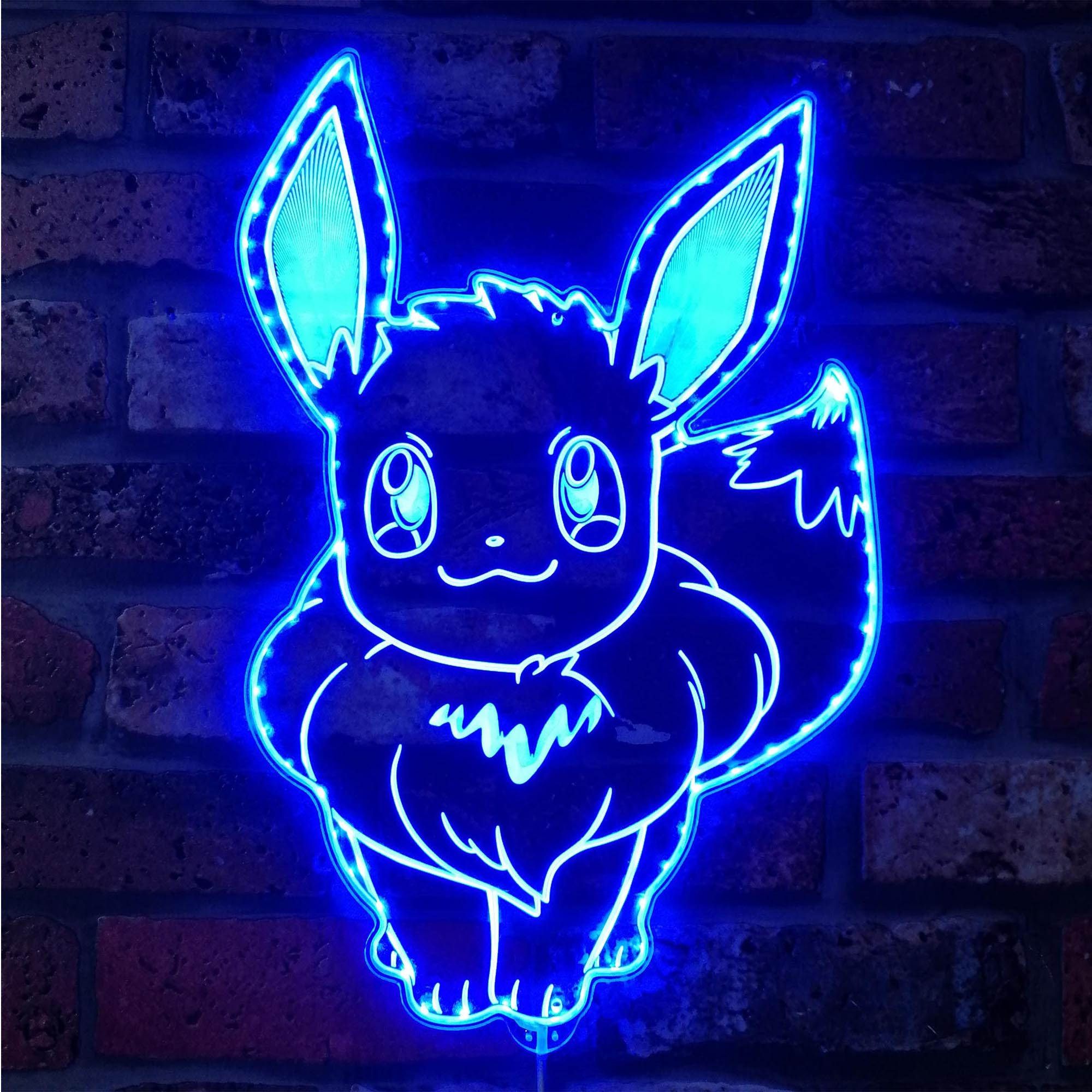 Eevee Pokemon Dynamic RGB Edge Lit LED Sign