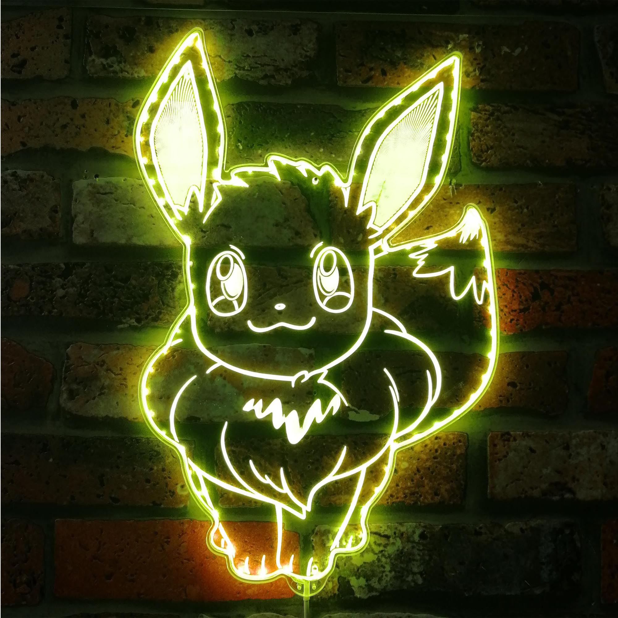Eevee Pokemon Dynamic RGB Edge Lit LED Sign