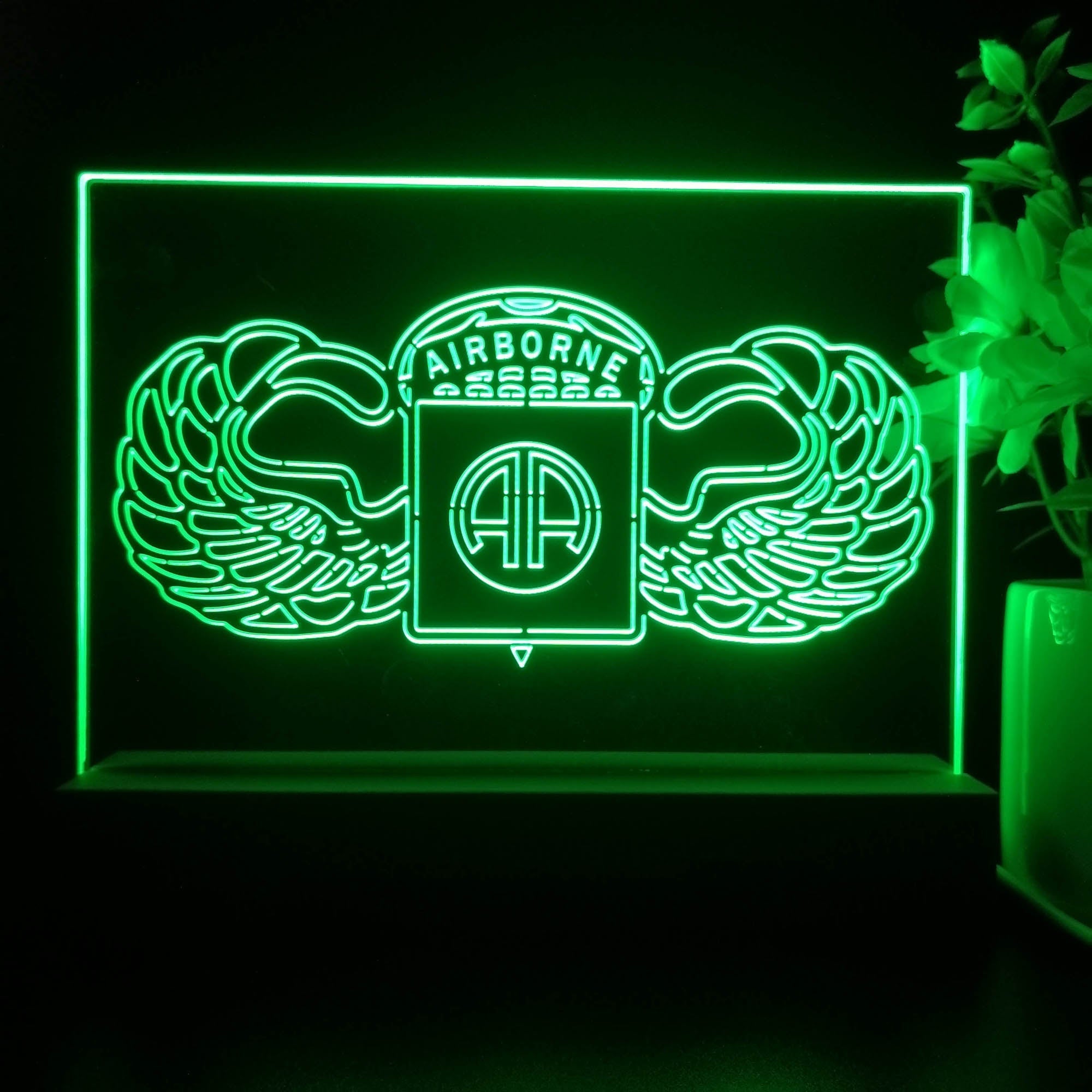 Airborne Division Neon Sign Pub Bar Lamp