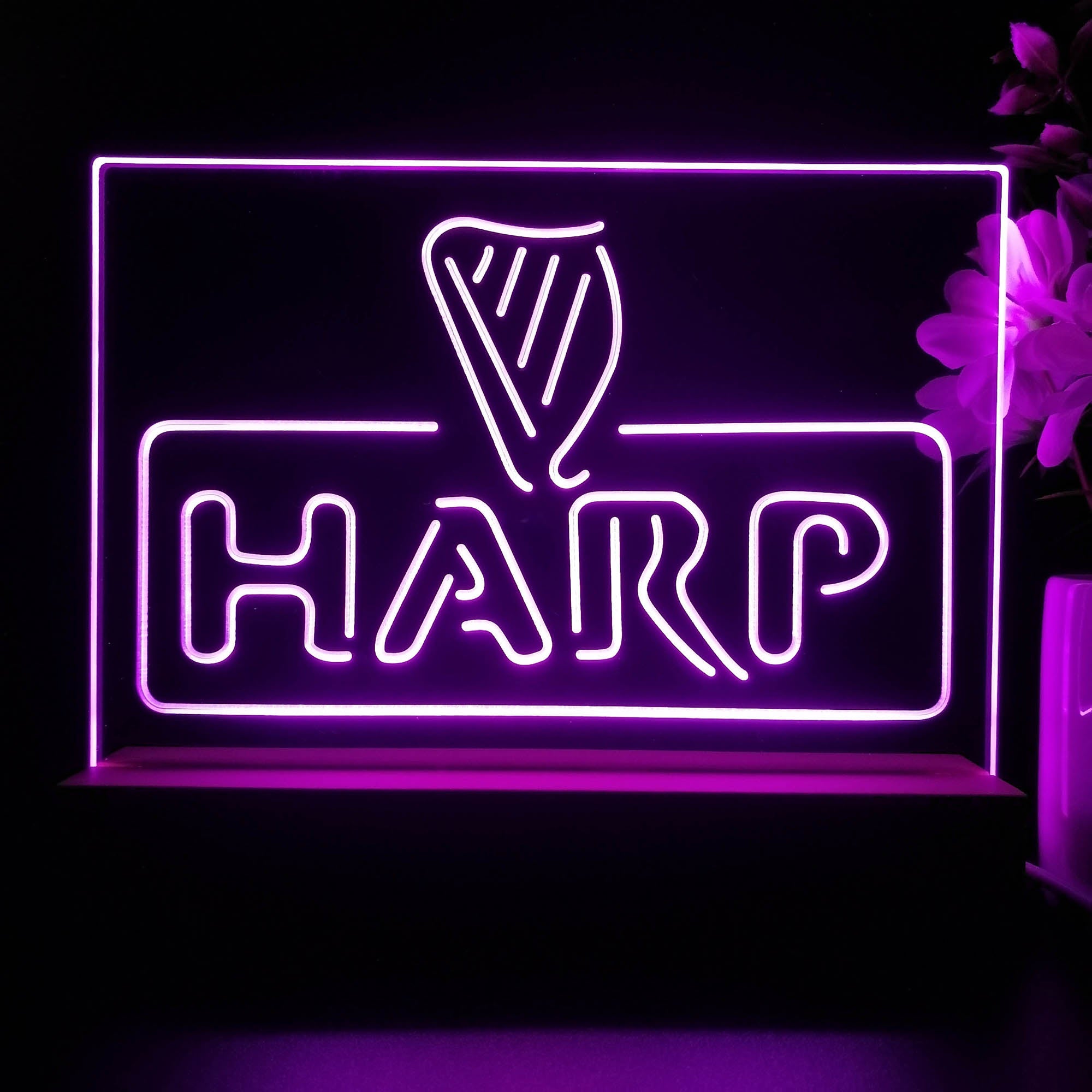Harp Neon Sign Pub Bar Lamp