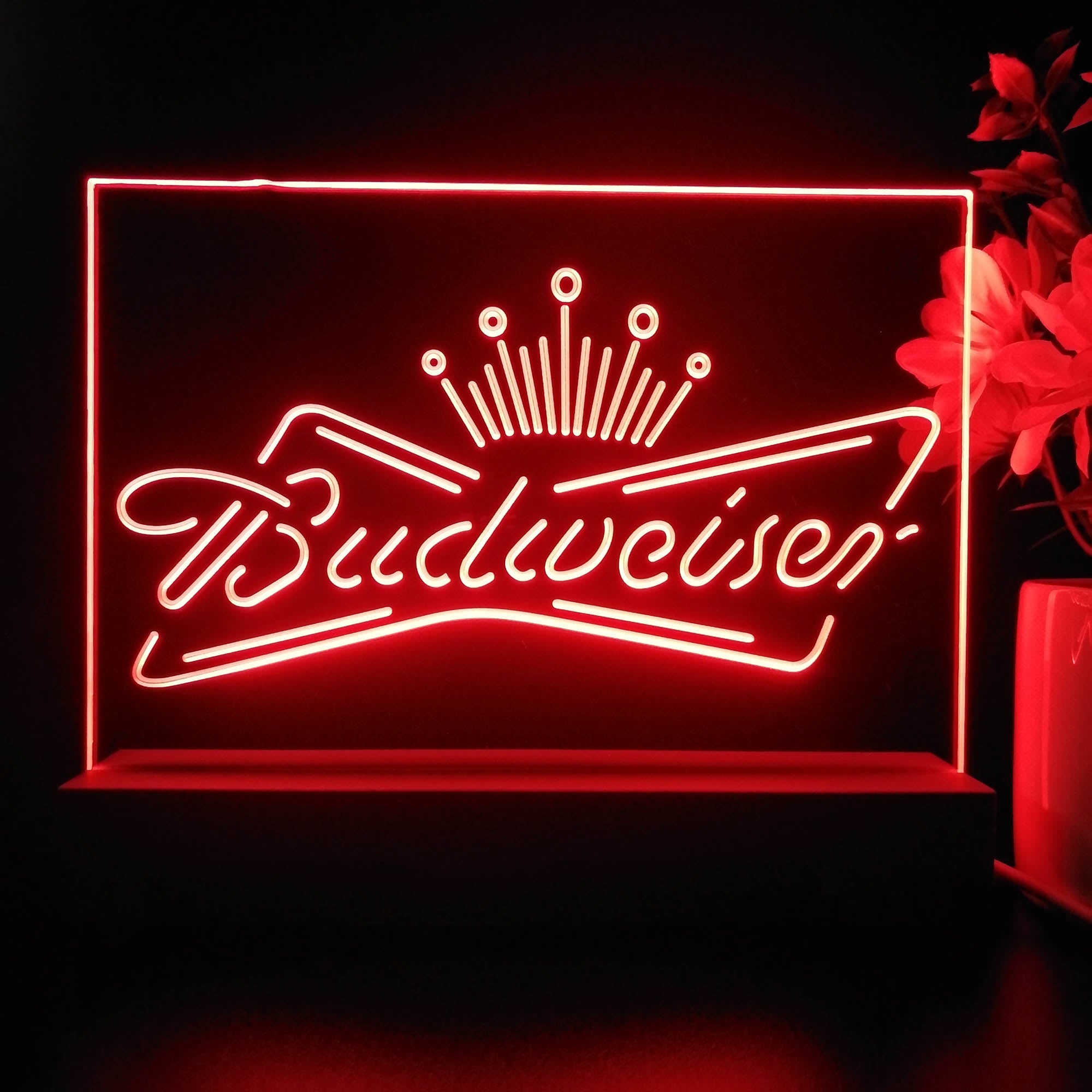 Budweiser King Neon Sign Pub Bar Lamp