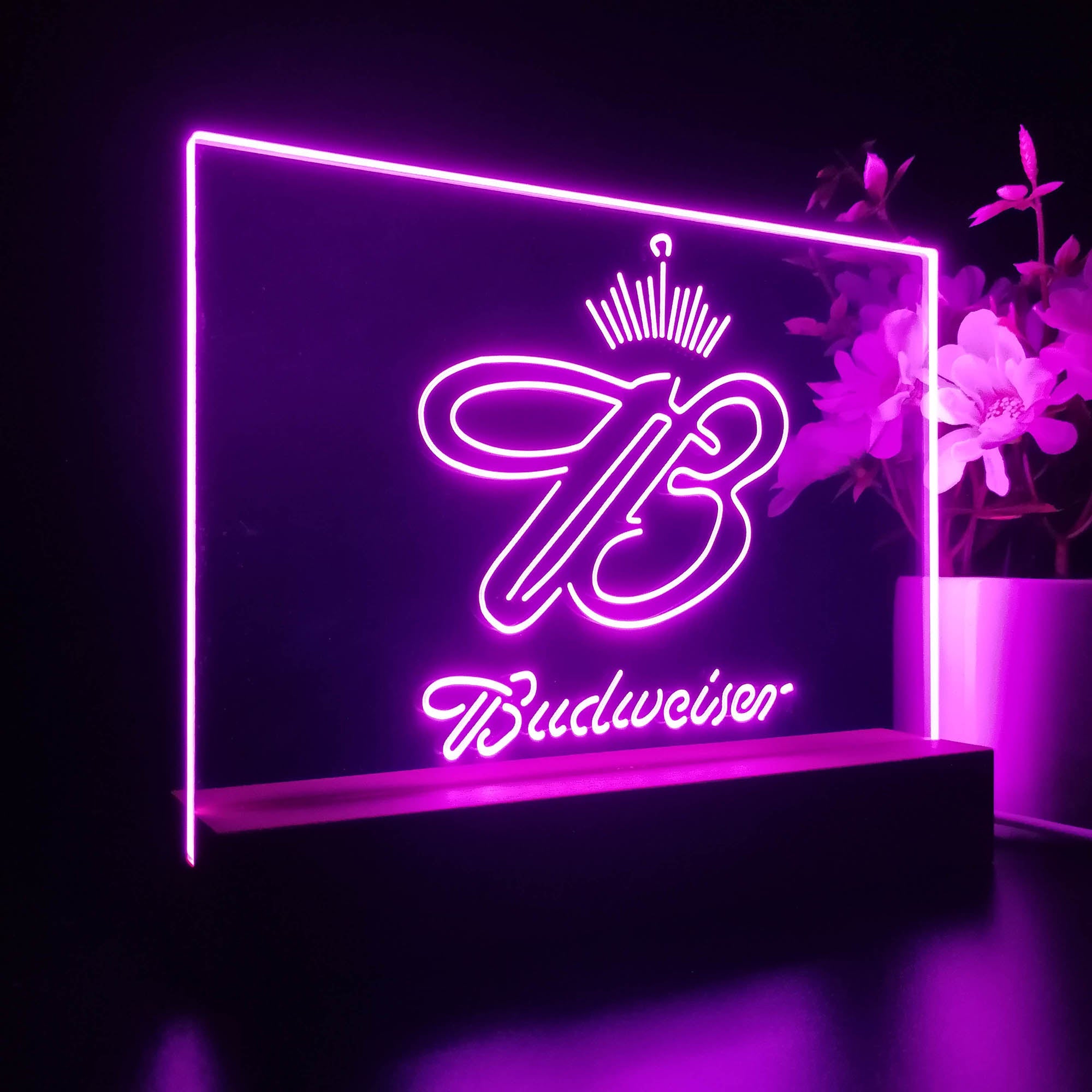 Budweiser Crown King Neon Sign Pub Bar Lamp