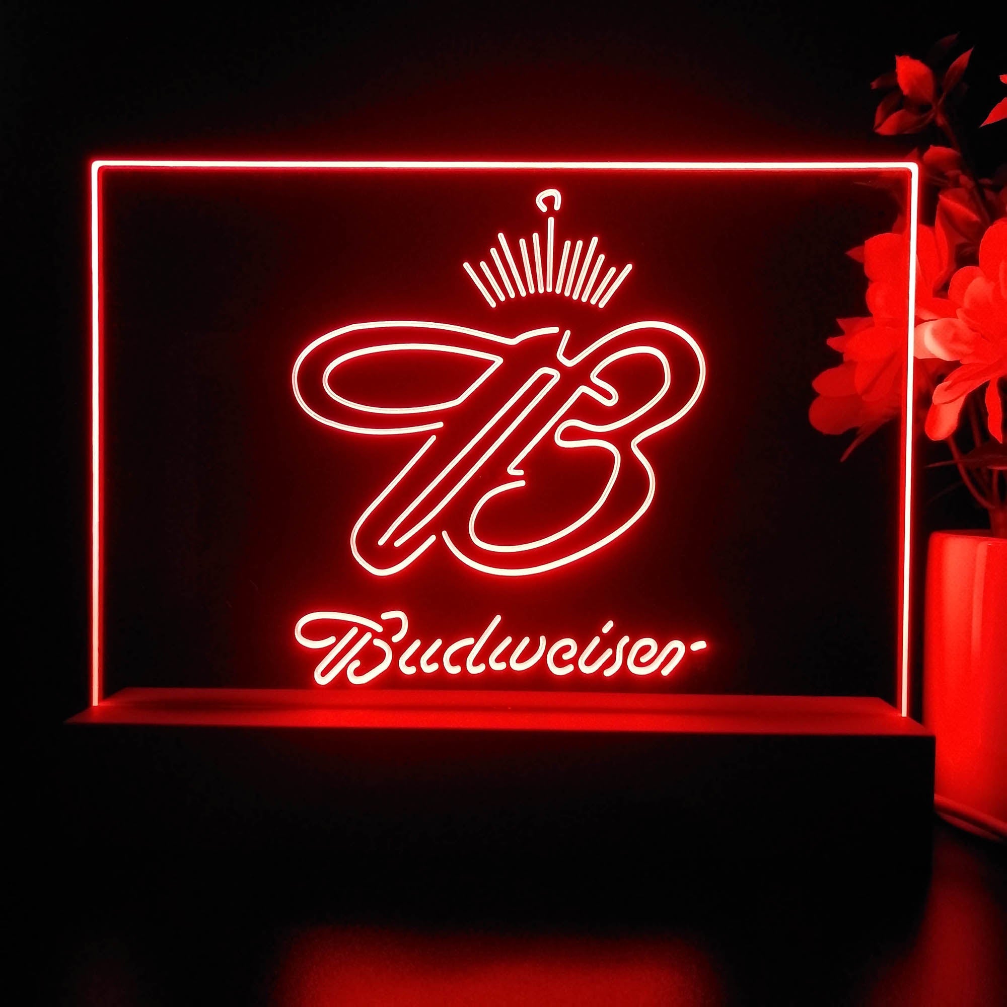 Budweiser Crown King Neon Sign Pub Bar Lamp