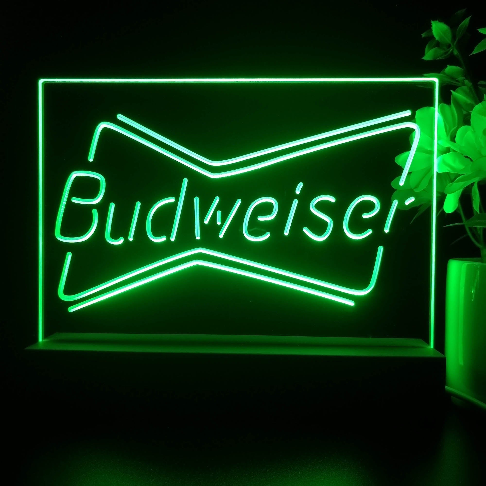 Budweiser Double Neon Sign Pub Bar Decor Lamp