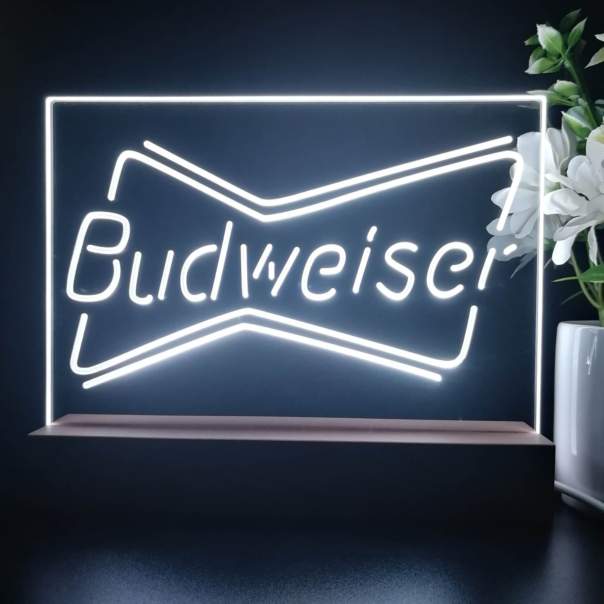 Budweiser Double Neon Sign Pub Bar Decor Lamp