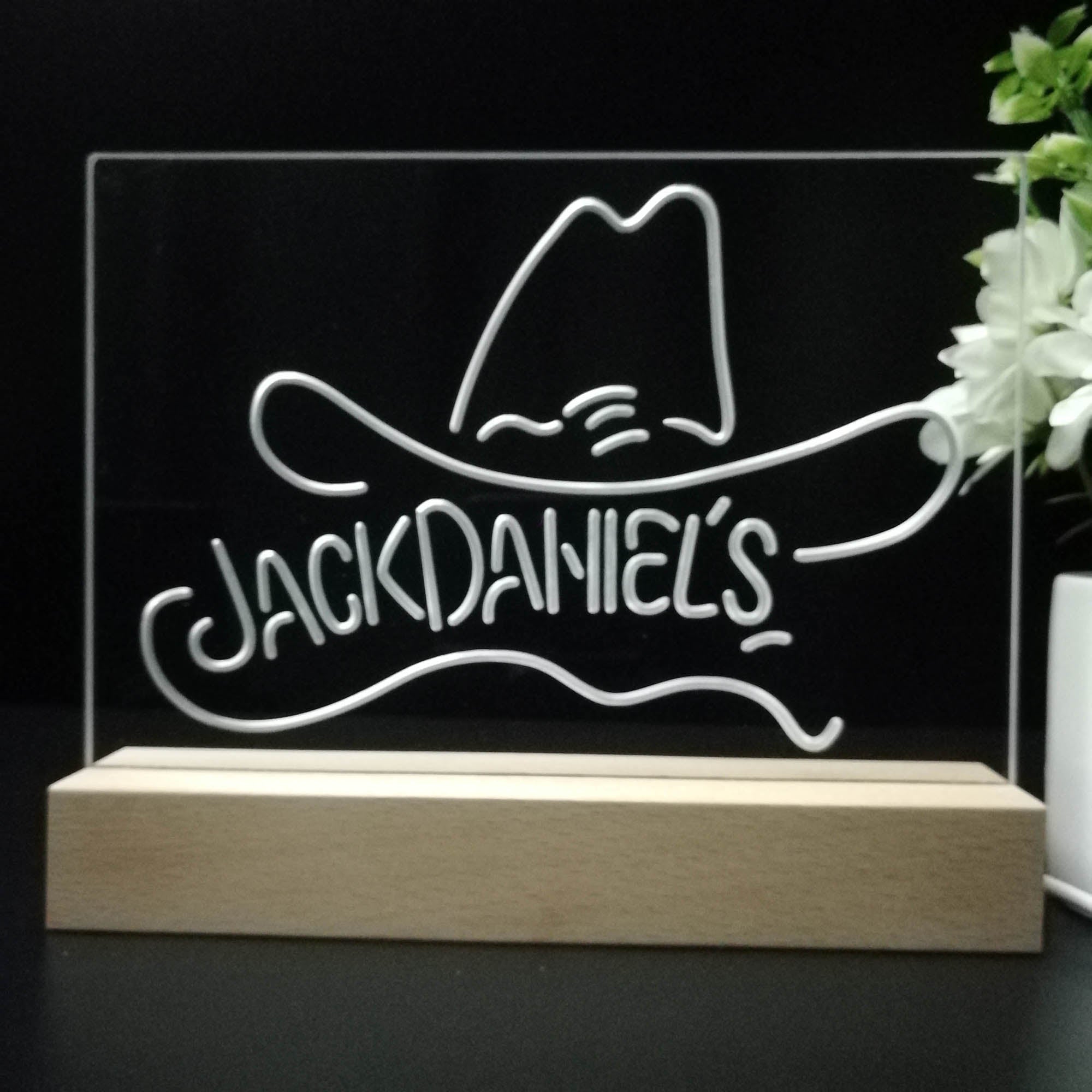 Jack Daniel's Hat Neon Sign Pub Bar Lamp