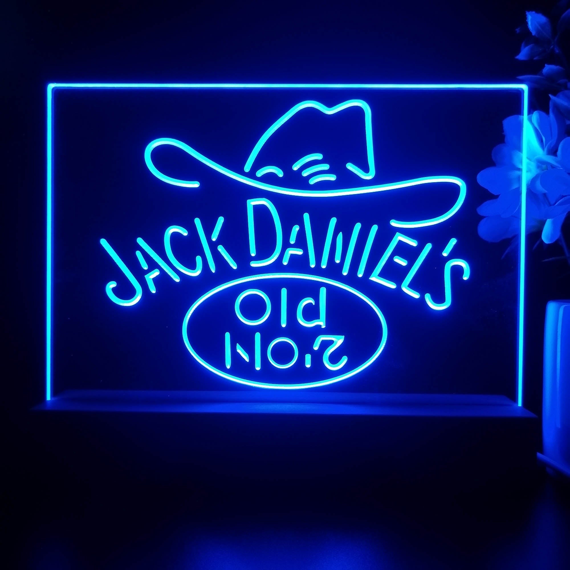 Jack Daniel's Hat No. 7 Neon Sign Pub Bar Lamp