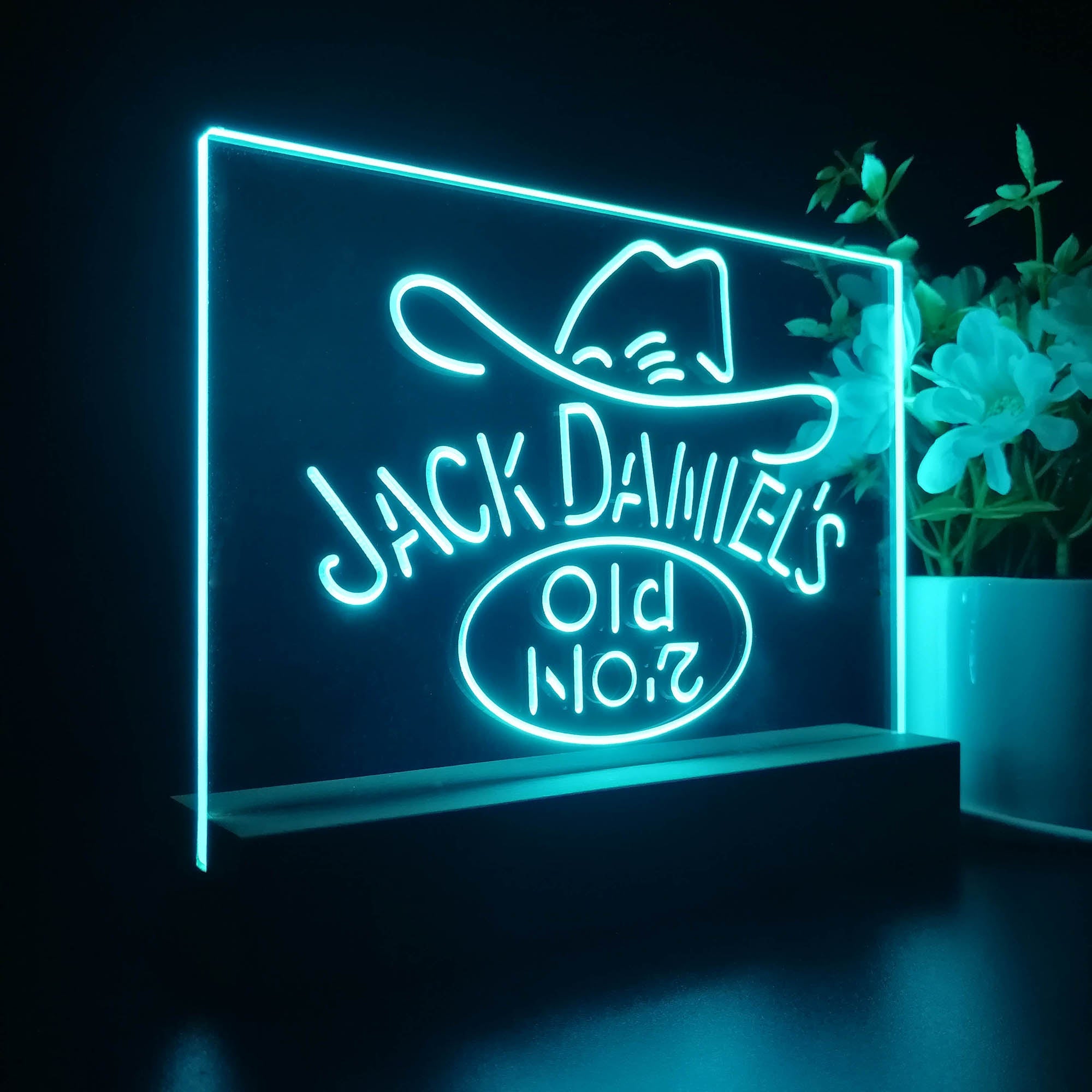 Jack Daniel's Hat No. 7 Neon Sign Pub Bar Lamp