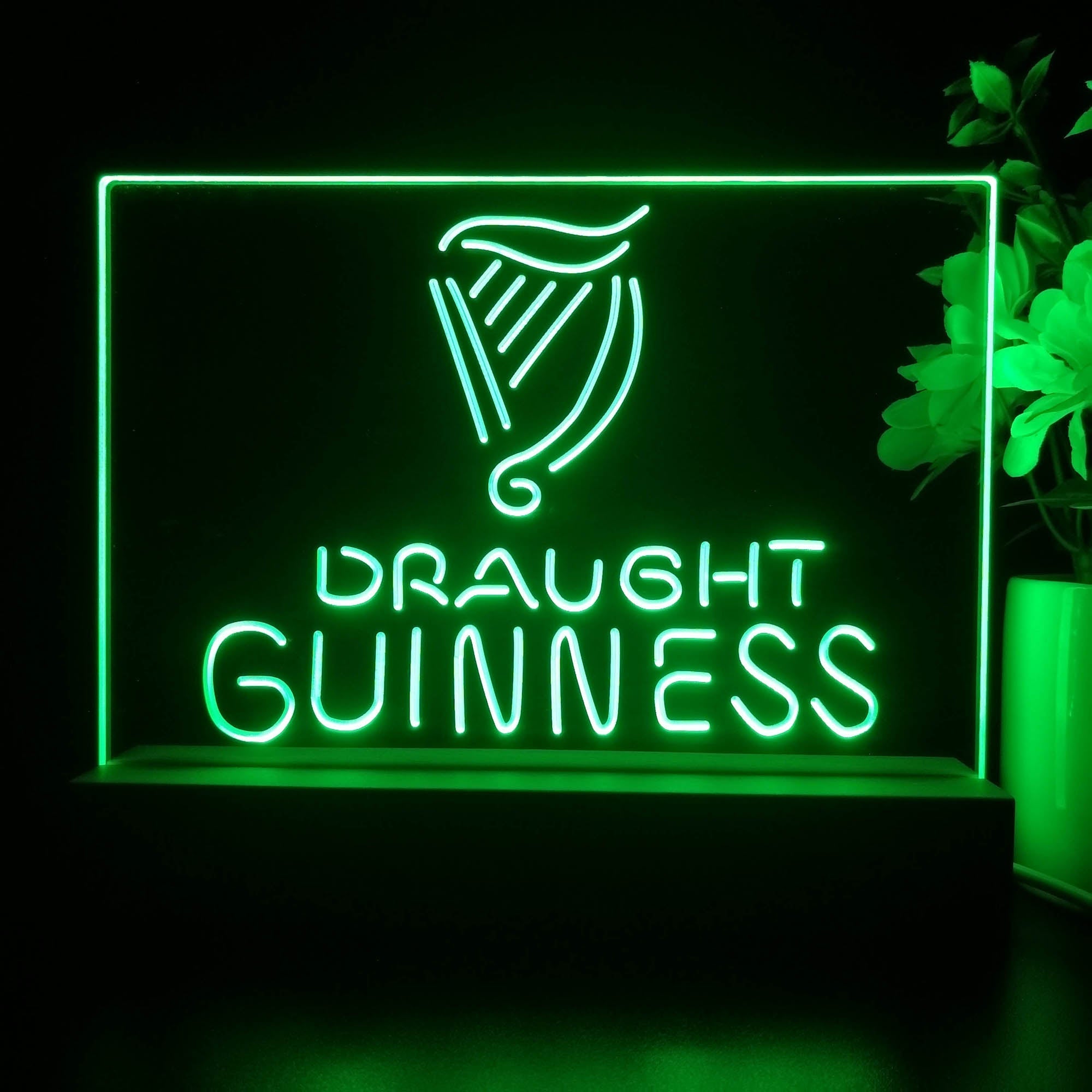 Guinness Draught on tap Neon Sign Pub Bar Lamp