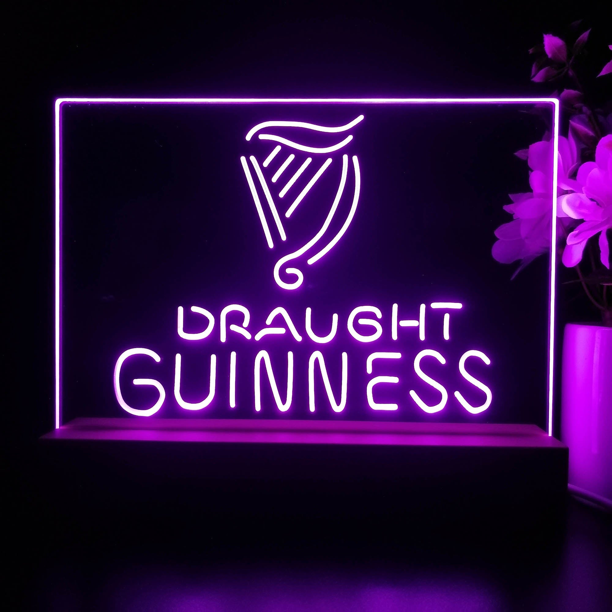 Guinness Draught on tap Neon Sign Pub Bar Lamp