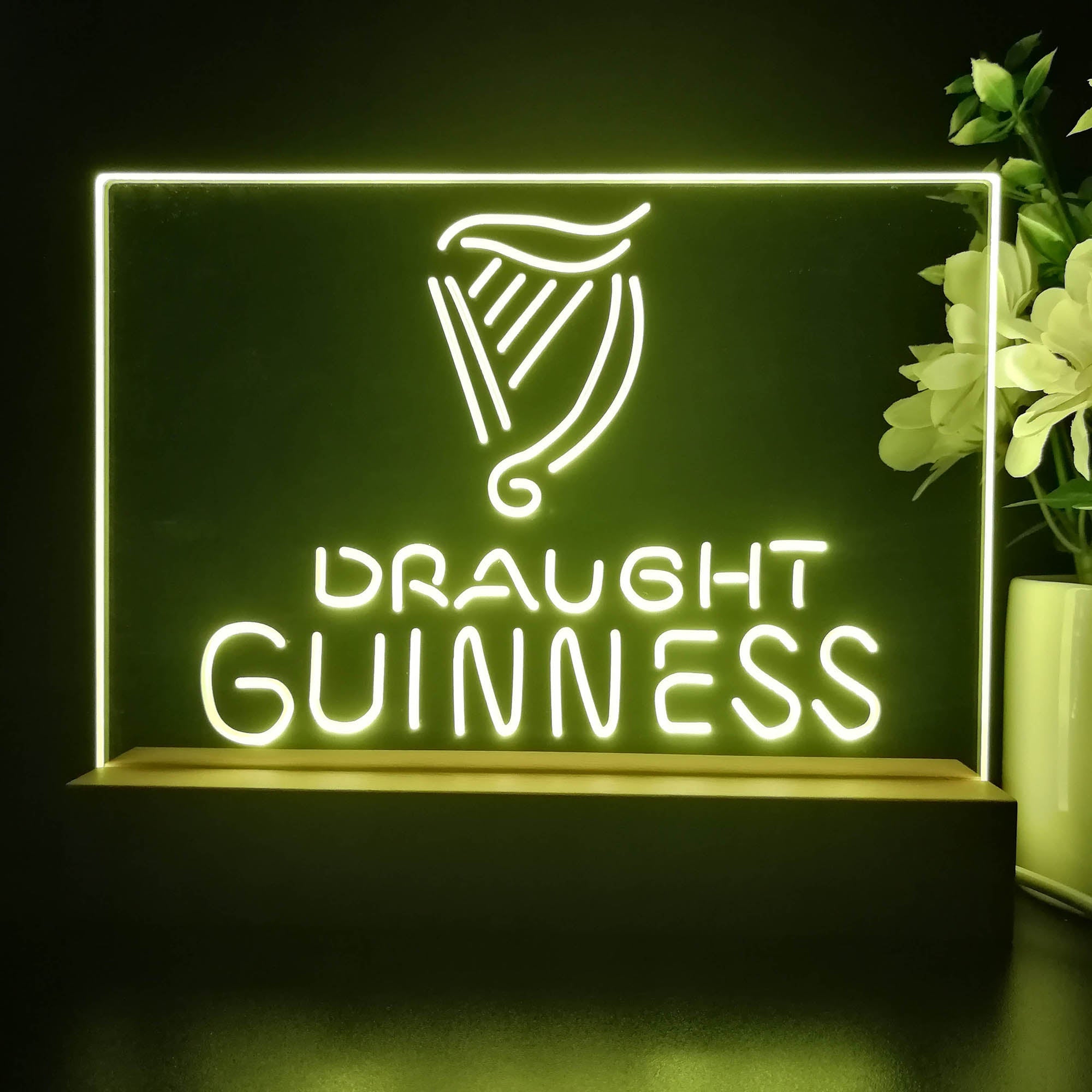 Guinness Draught on tap Neon Sign Pub Bar Lamp