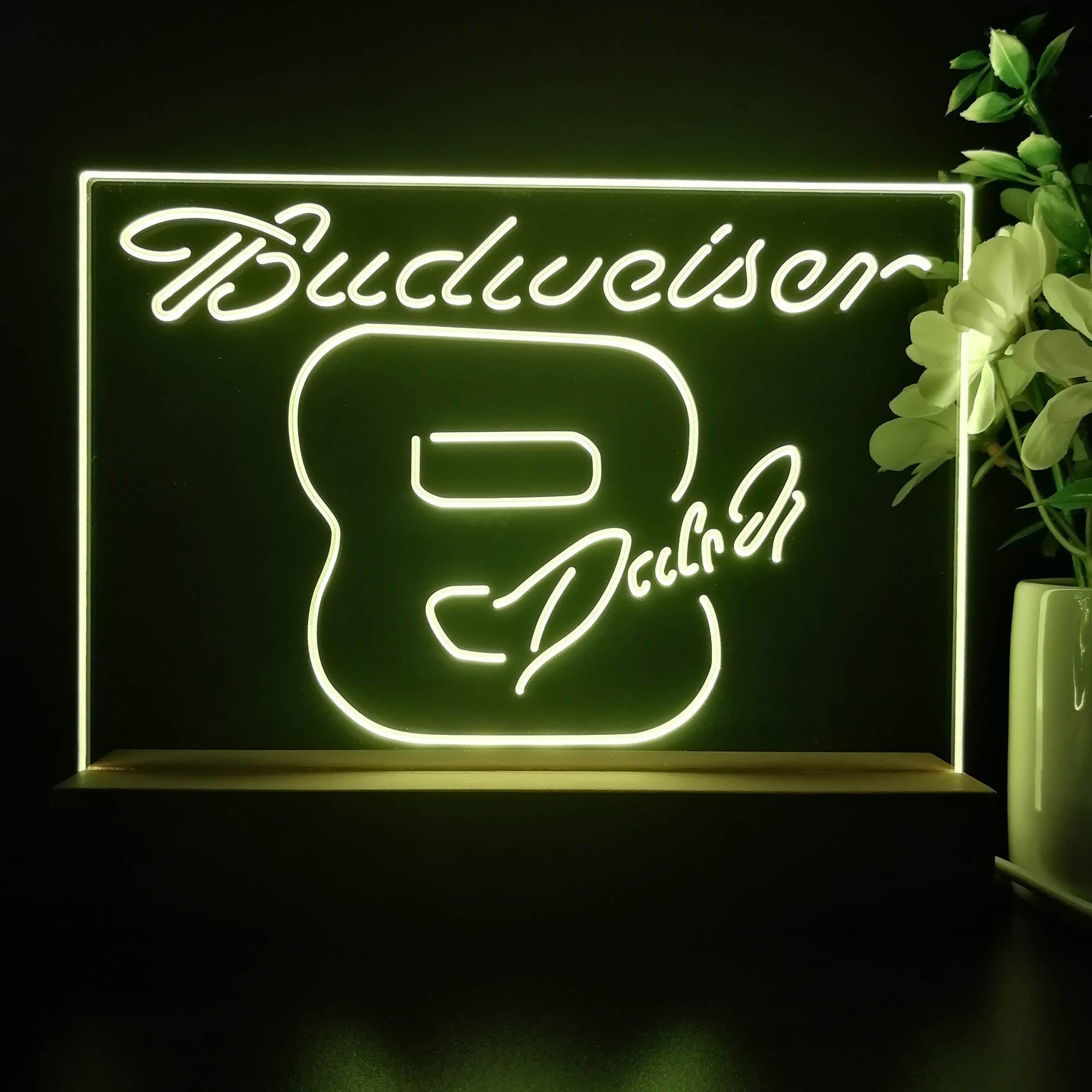Budweiser Dale Jr. #8 Racing Car Neon Sign Pub Bar Lamp