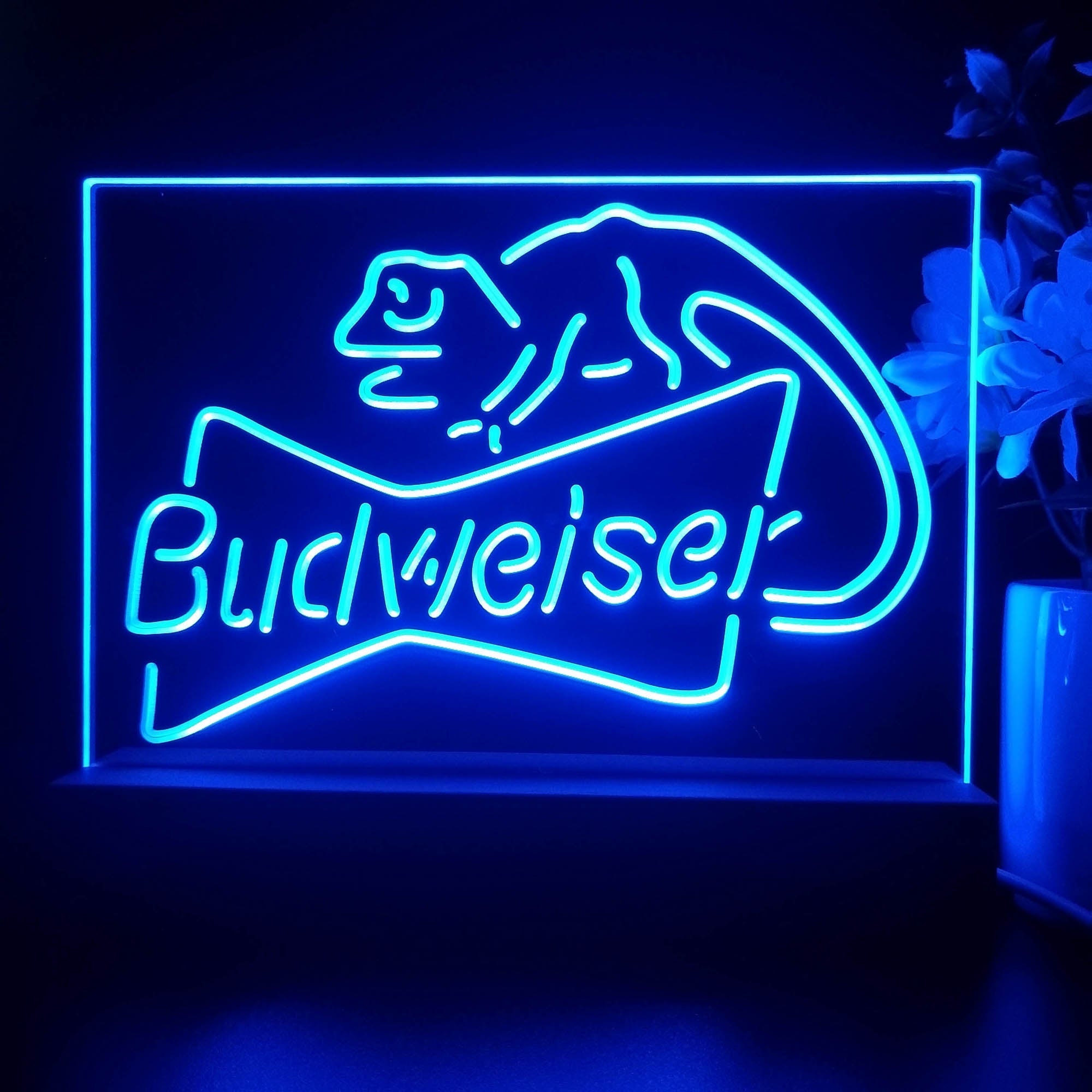 Budweiser Lizard Neon Sign Pub Bar Lamp