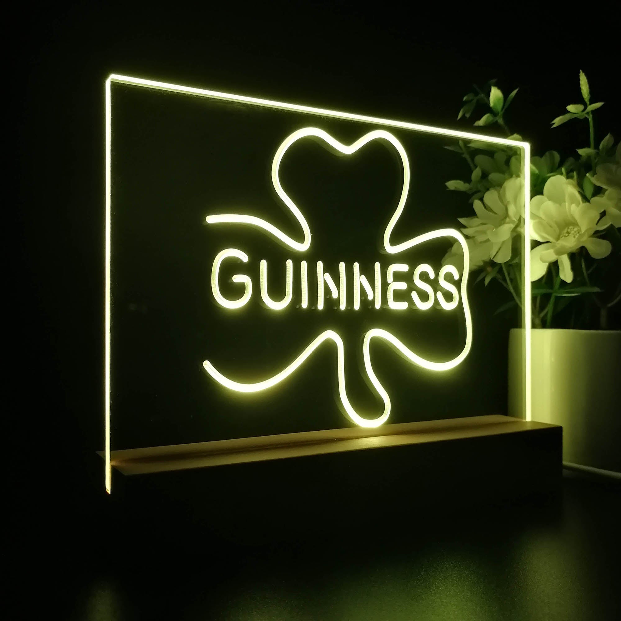 Guinness Shamrock Neon Sign Pub Bar Lamp