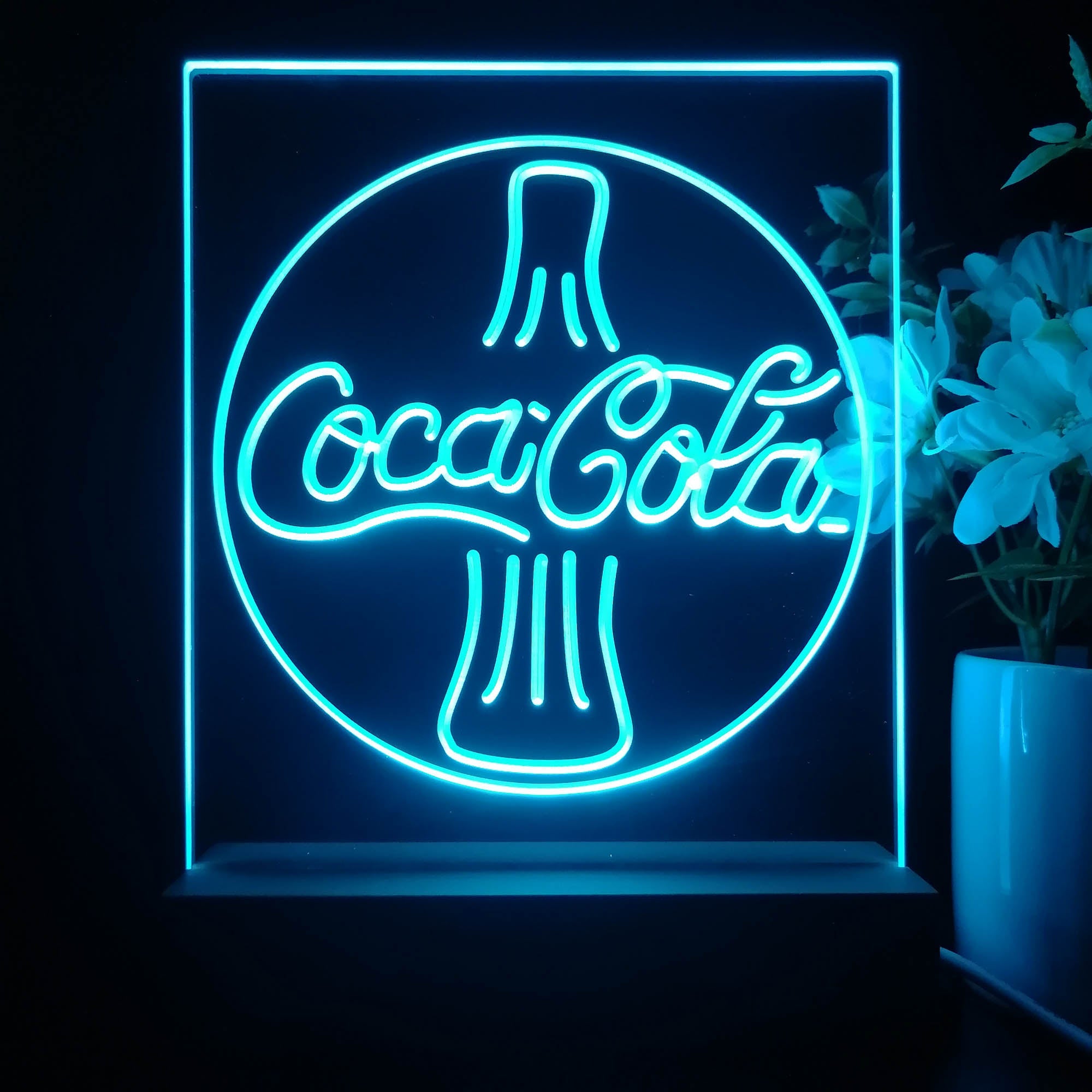 Coca Cola Cokes Bottle Bar Decoration Gifts 3D Illusion Night Light Desk Lamp