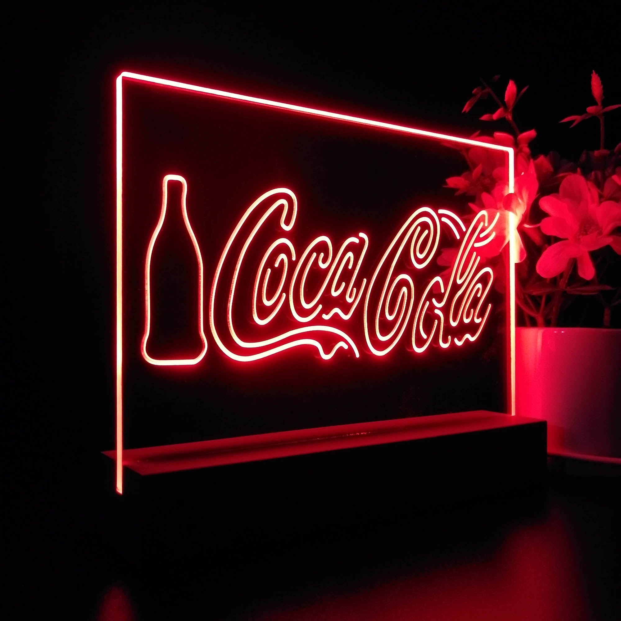 Coca Cola Bottle Display Neon Sign Pub Bar Lamp