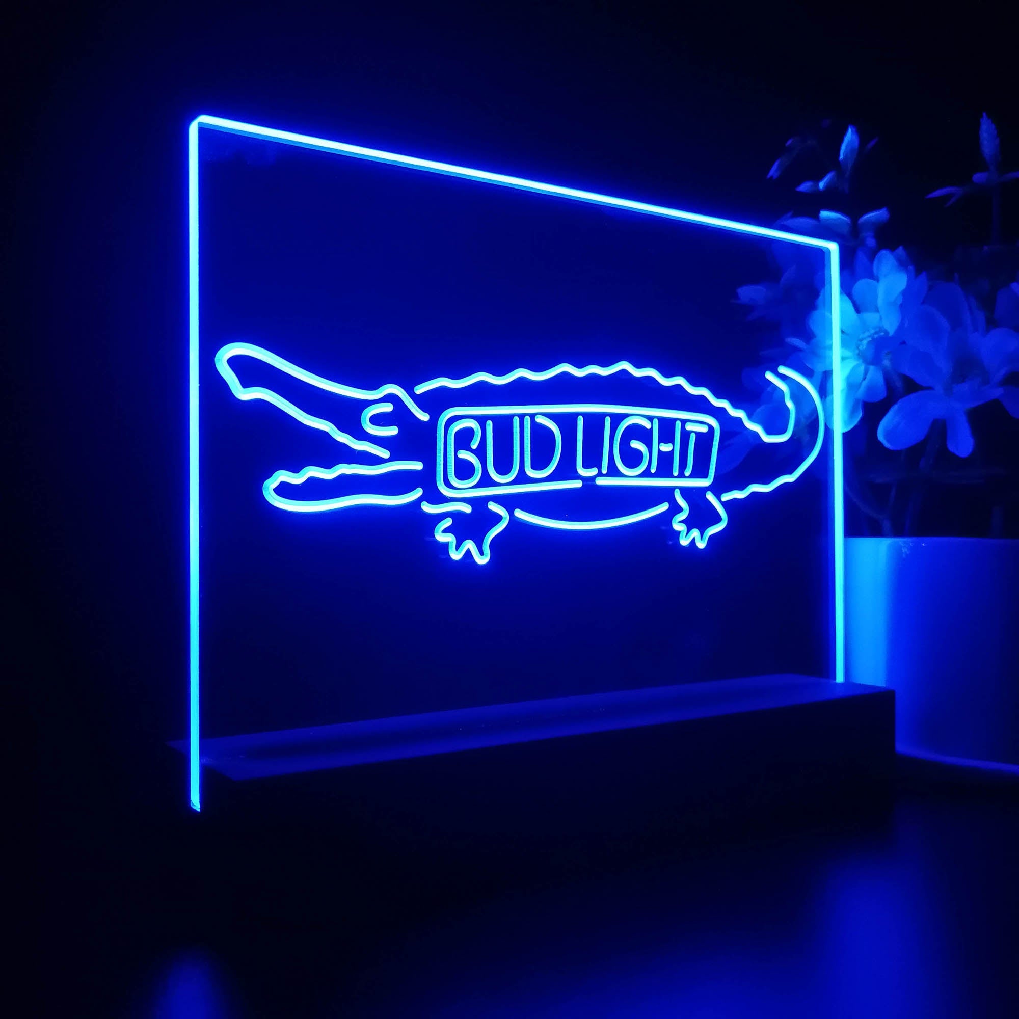 Bud Light Alligator Gator Beer Neon Sign Pub Bar Lamp