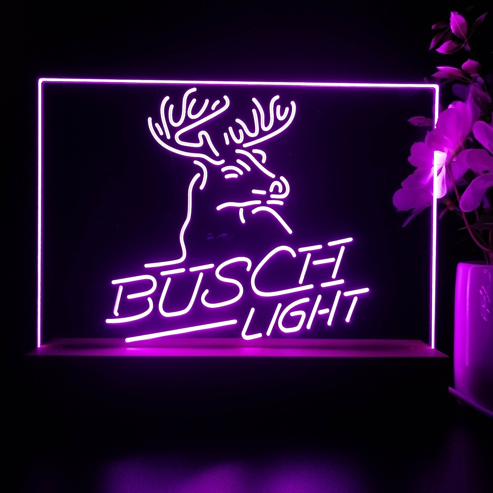 Busch Light Beer Deer Bar Neon Sign Pub Bar Lamp