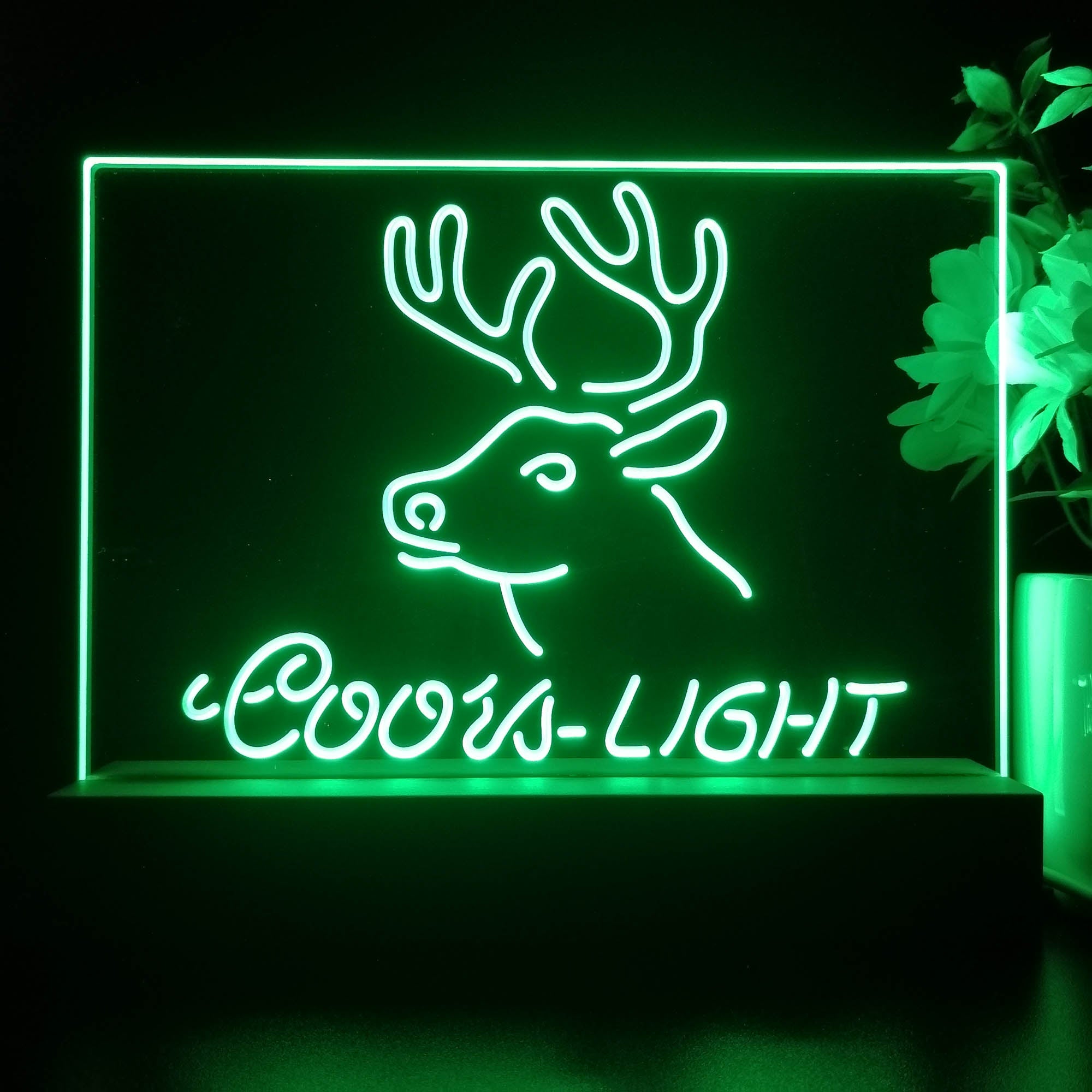 Coors Light Deer Den Man Cave Neon Sign Pub Bar Lamp