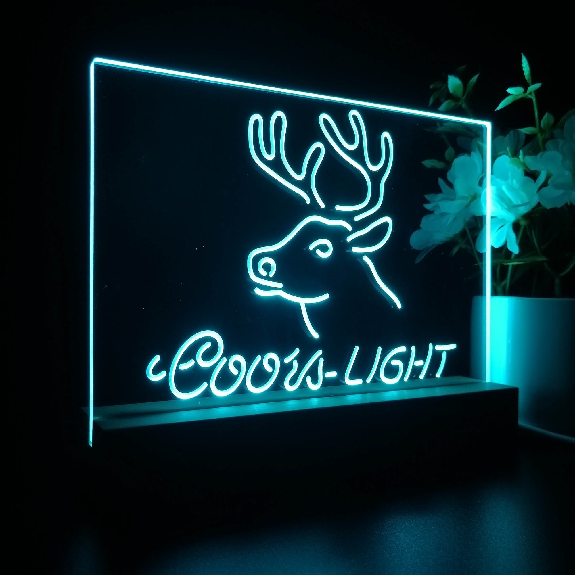 Coors Light Deer Den Man Cave Neon Sign Pub Bar Lamp