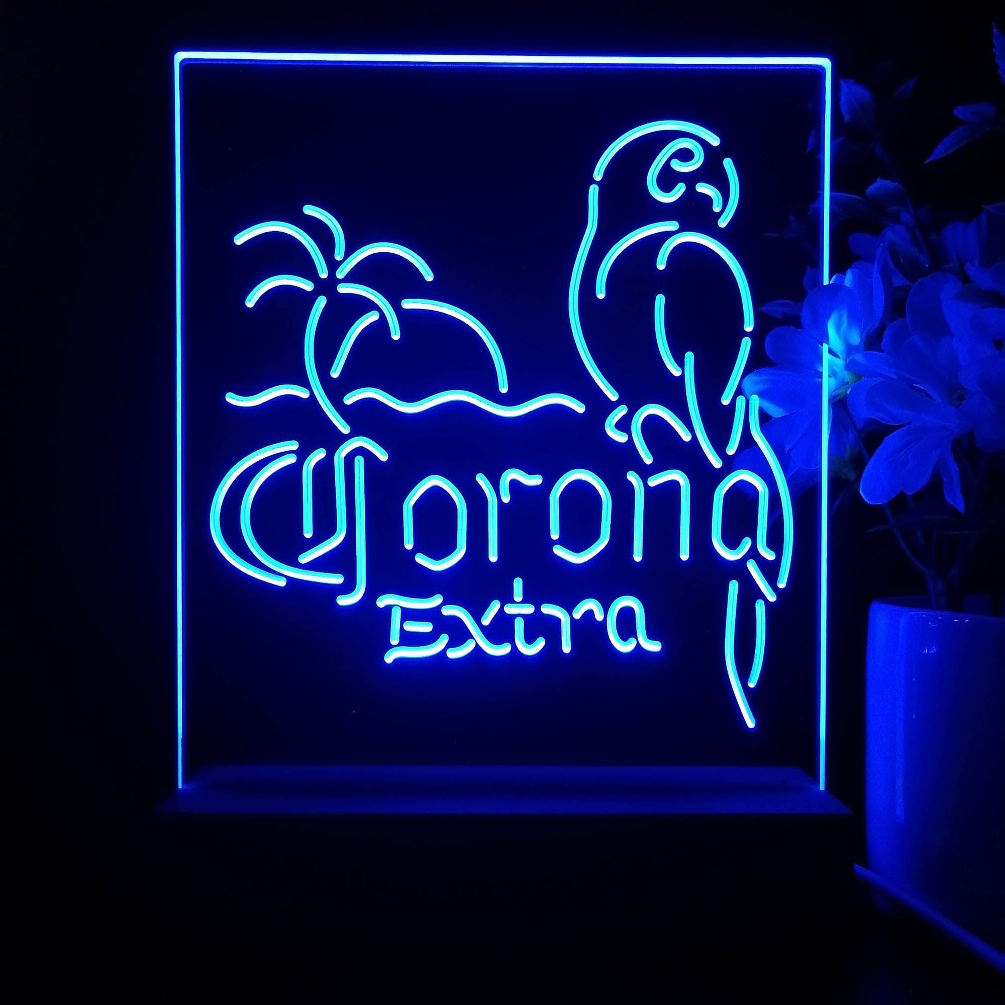 Corona Extra Parrot Night Light Neon Pub Bar Lamp